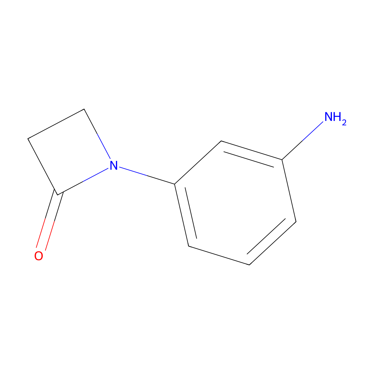 1-(3-Aminophenyl)azetidin-2-one molecular structure, CAS 1456595-12-2