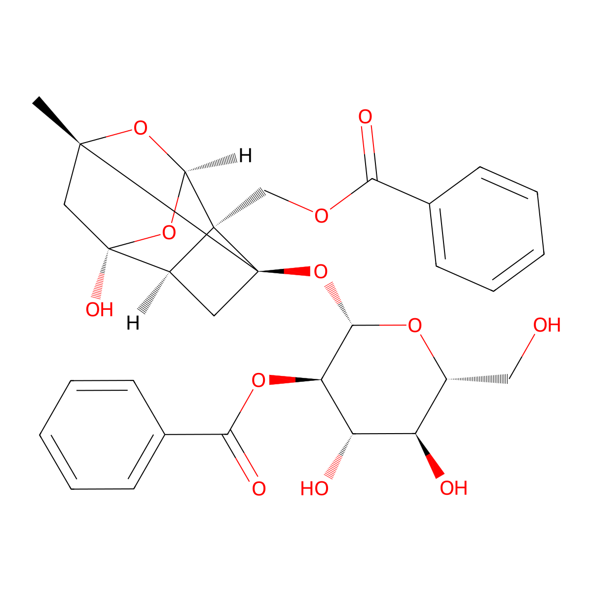 [(1R,2S,3R,5R,6R,8S)-3-[(2S,3R,4S,5S,6R)-3-benzoyloxy-4,5-dihydroxy-6-(hydroxymethyl)oxan-2-yl]oxy-6-hydroxy-8-methyl-9,10-dioxatetracyclo[4.3.1.02,5.03,8]decan-2-yl]methyl benzoate molecular structure, CAS 1456598-64-3
