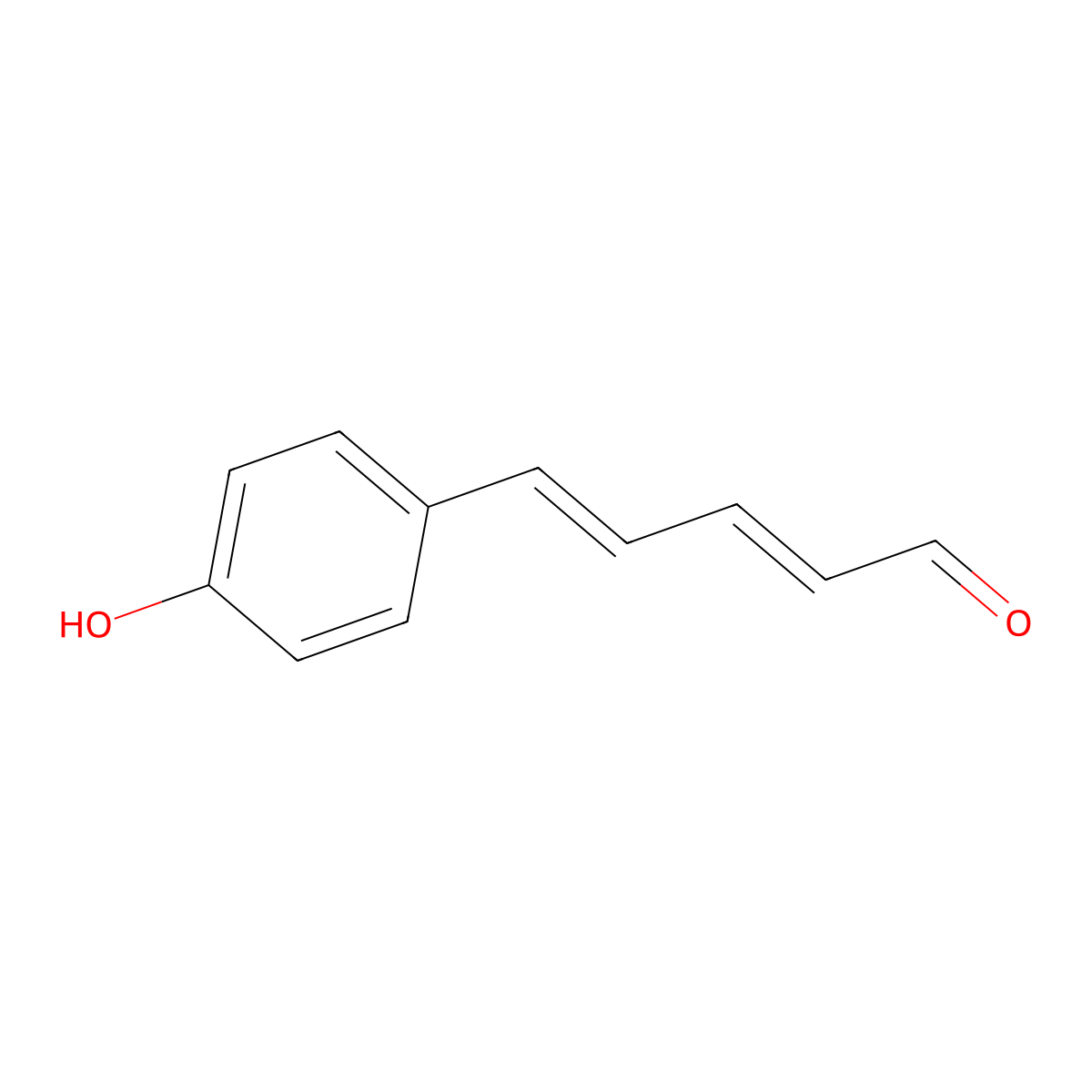 (2E,4E)-5-(4-hydroxyphenyl)penta-2,4-dienal molecular structure, CAS 1456621-62-7