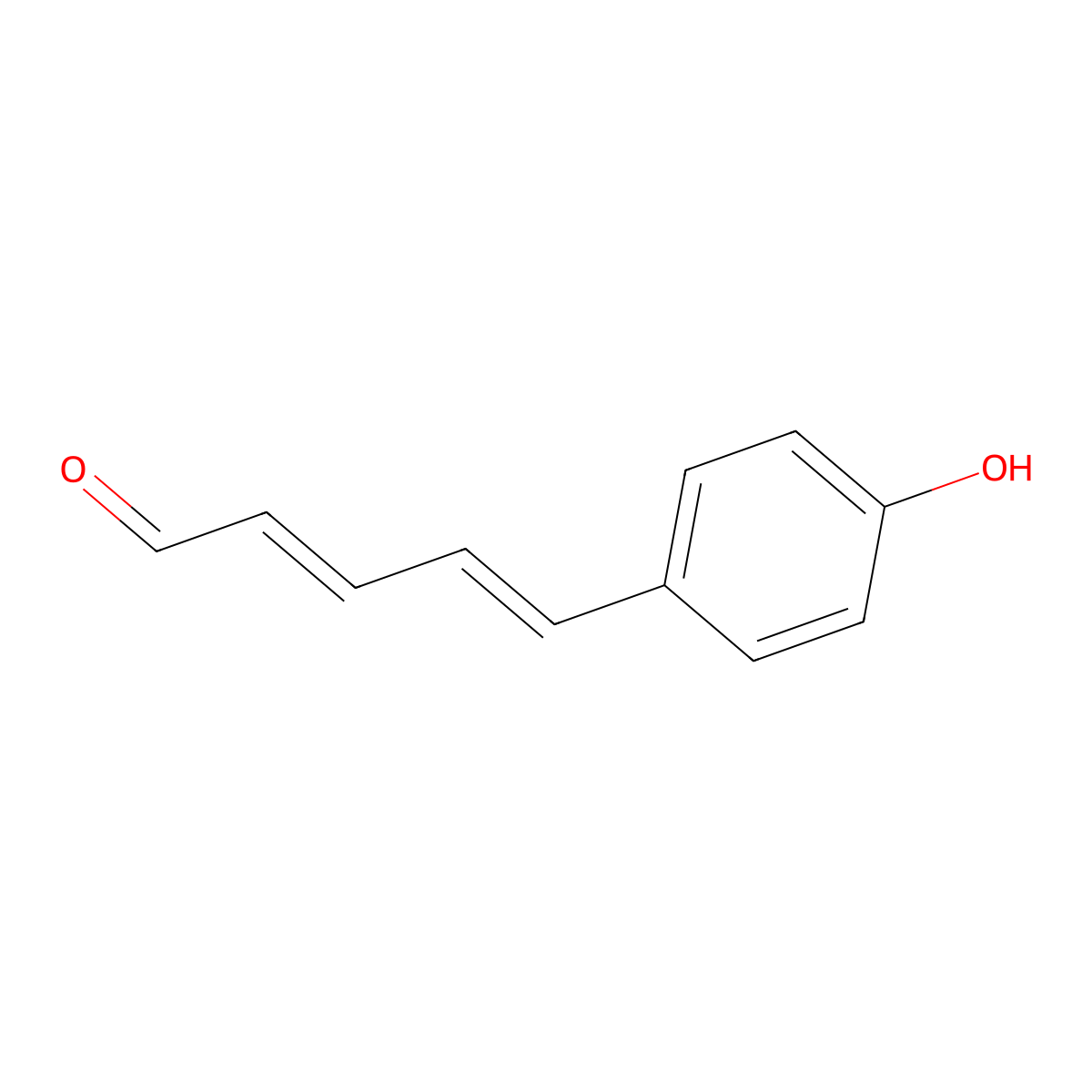 (2E,4E)-5-(4-hydroxyphenyl)penta-2,4-dienal molecular structure, CAS 1456621-62-7