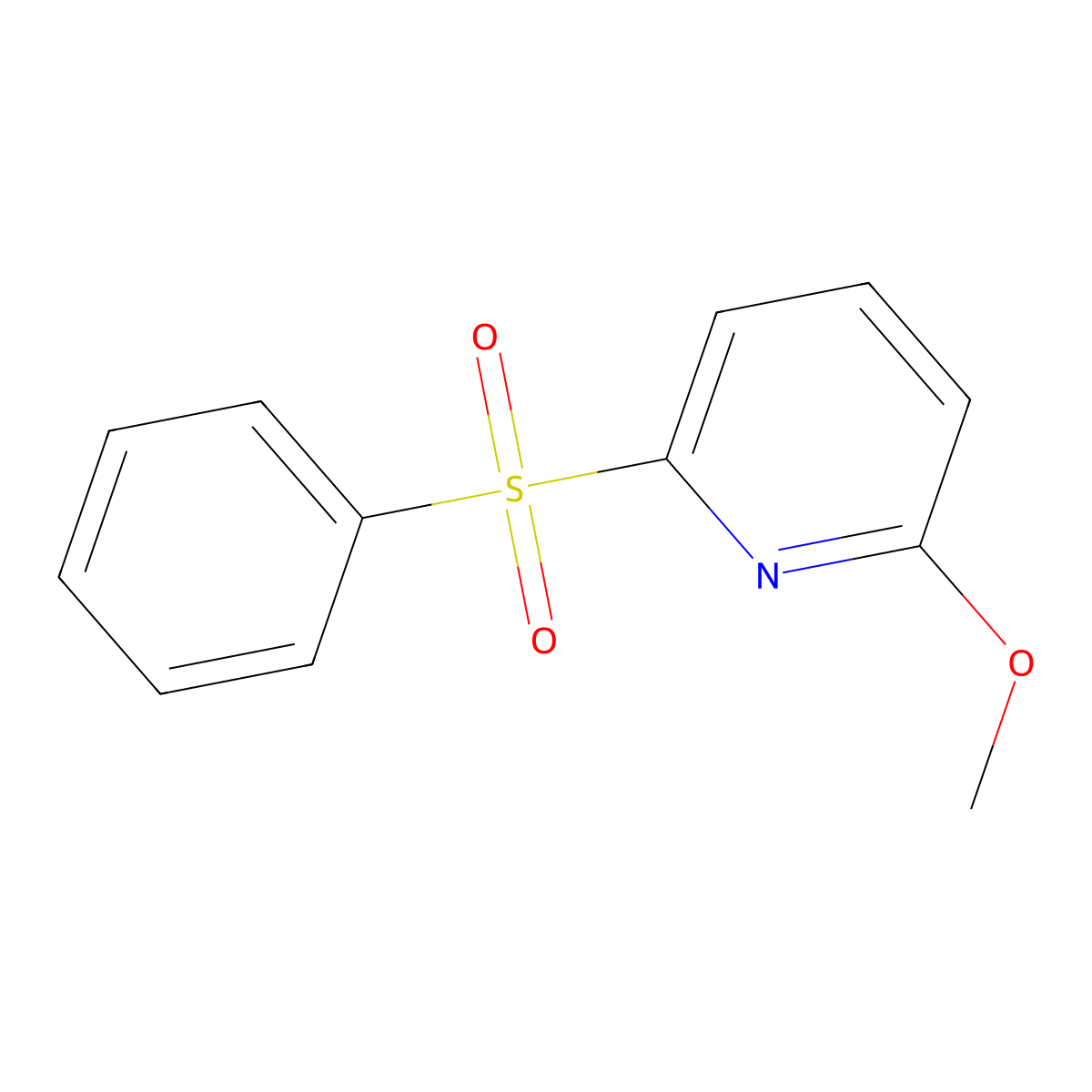 2-Methoxy-6-(phenylsulfonyl)pyridine molecular structure, CAS 1456625-25-4