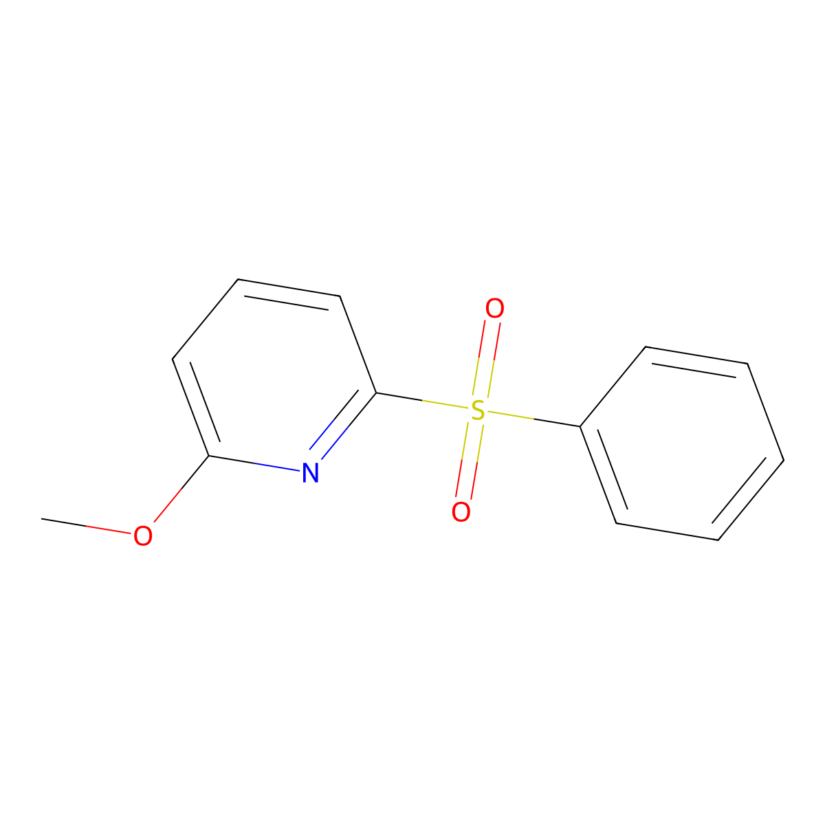 2-Methoxy-6-(phenylsulfonyl)pyridine molecular structure, CAS 1456625-25-4