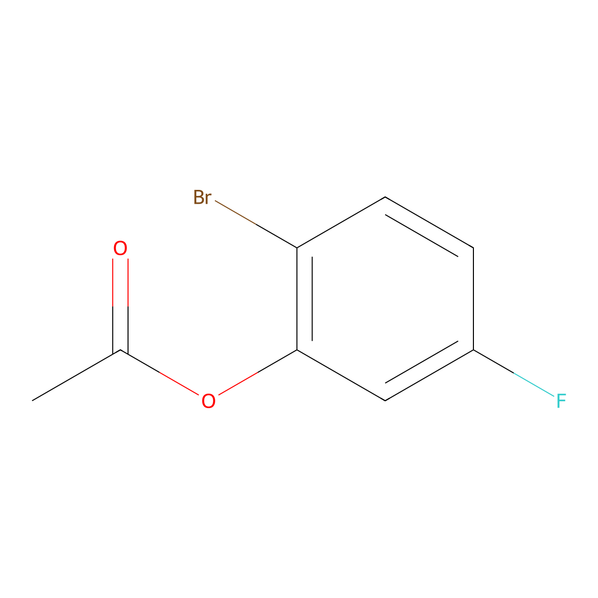 2-Bromo-5-fluorophenyl acetate molecular structure, CAS 1456627-48-7