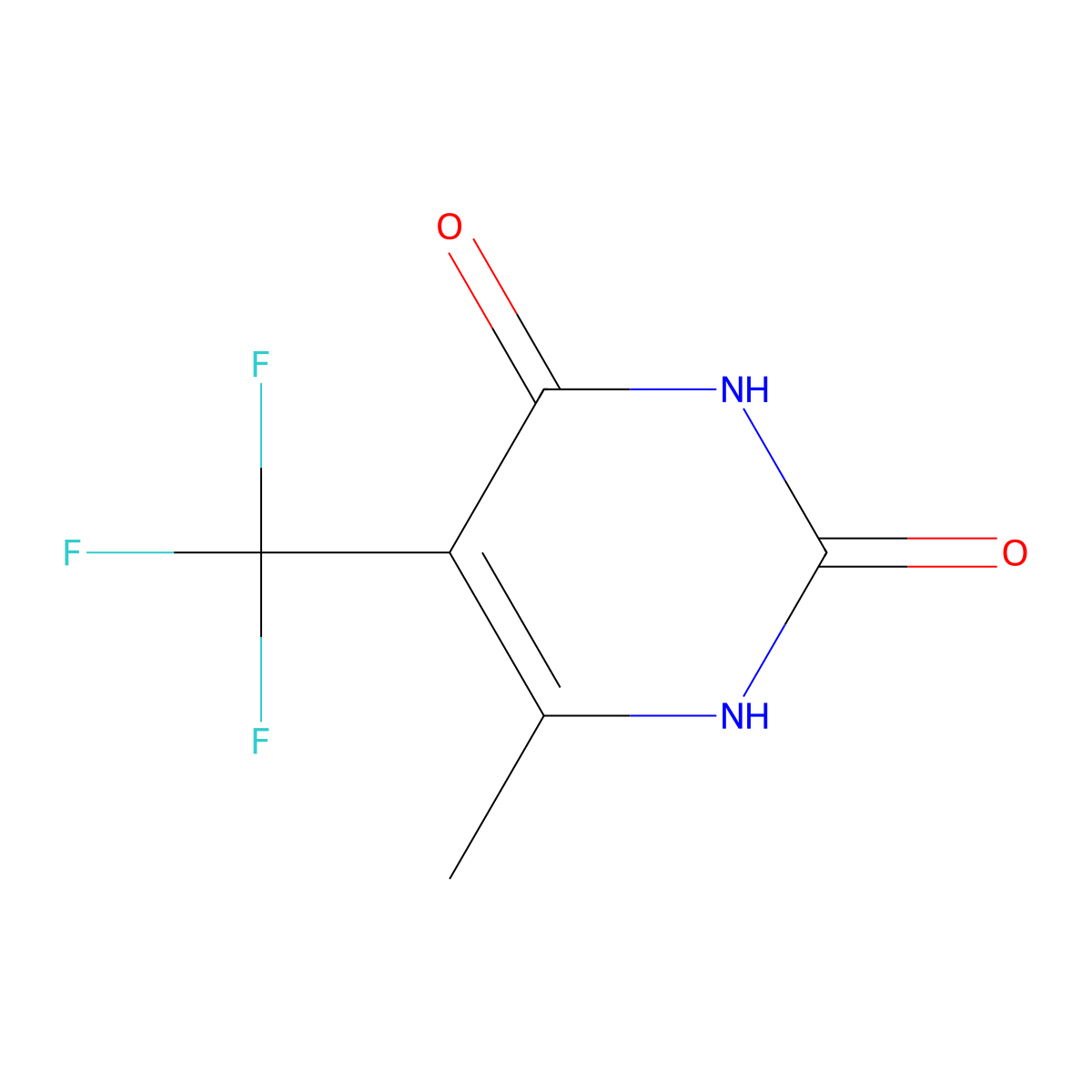 6-Methyl-5-(trifluoromethyl)pyrimidine-2,4-diol molecular structure, CAS 145663-07-6