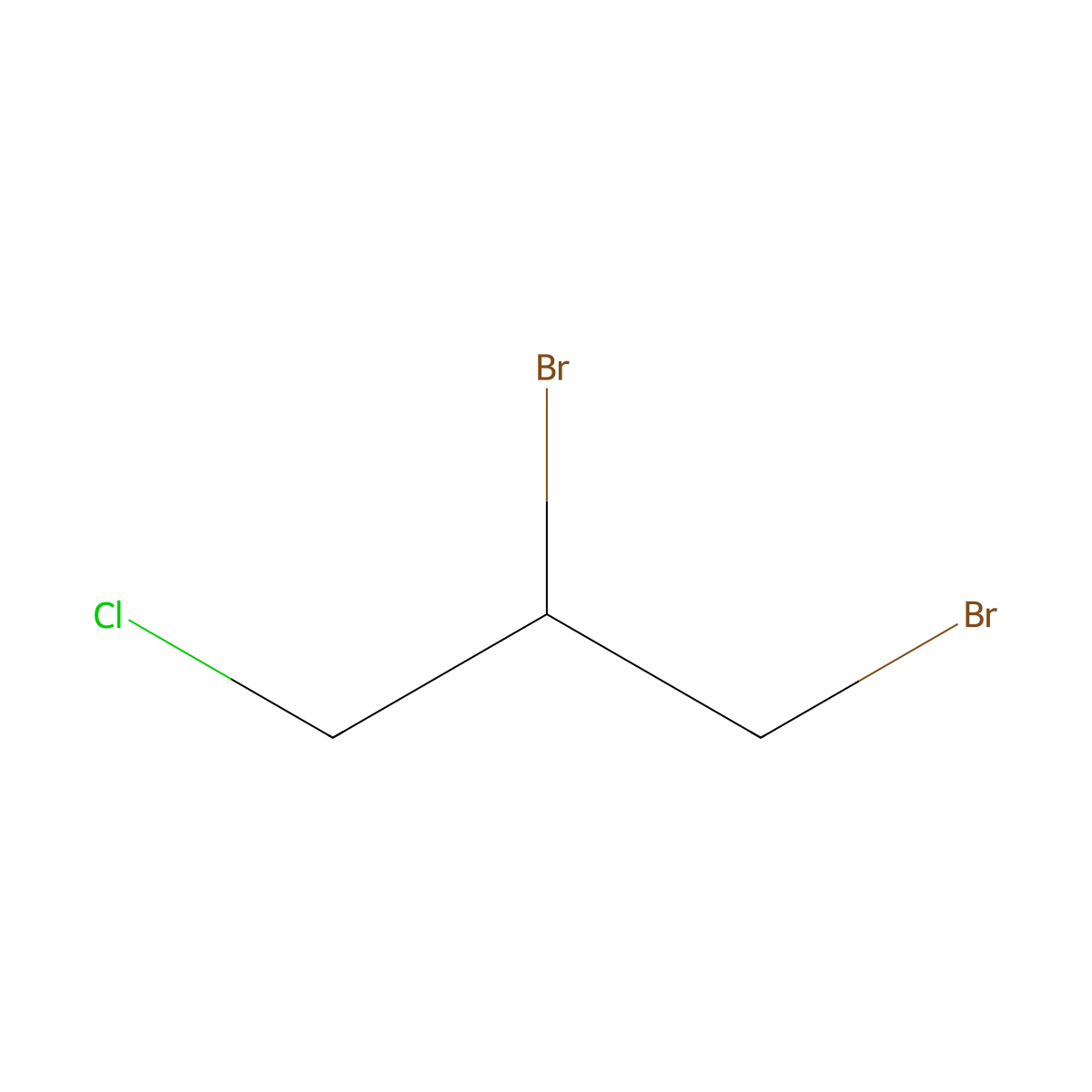 (R)-1,2-Dibromo-3-chloropropane molecular structure, CAS 145667-72-7