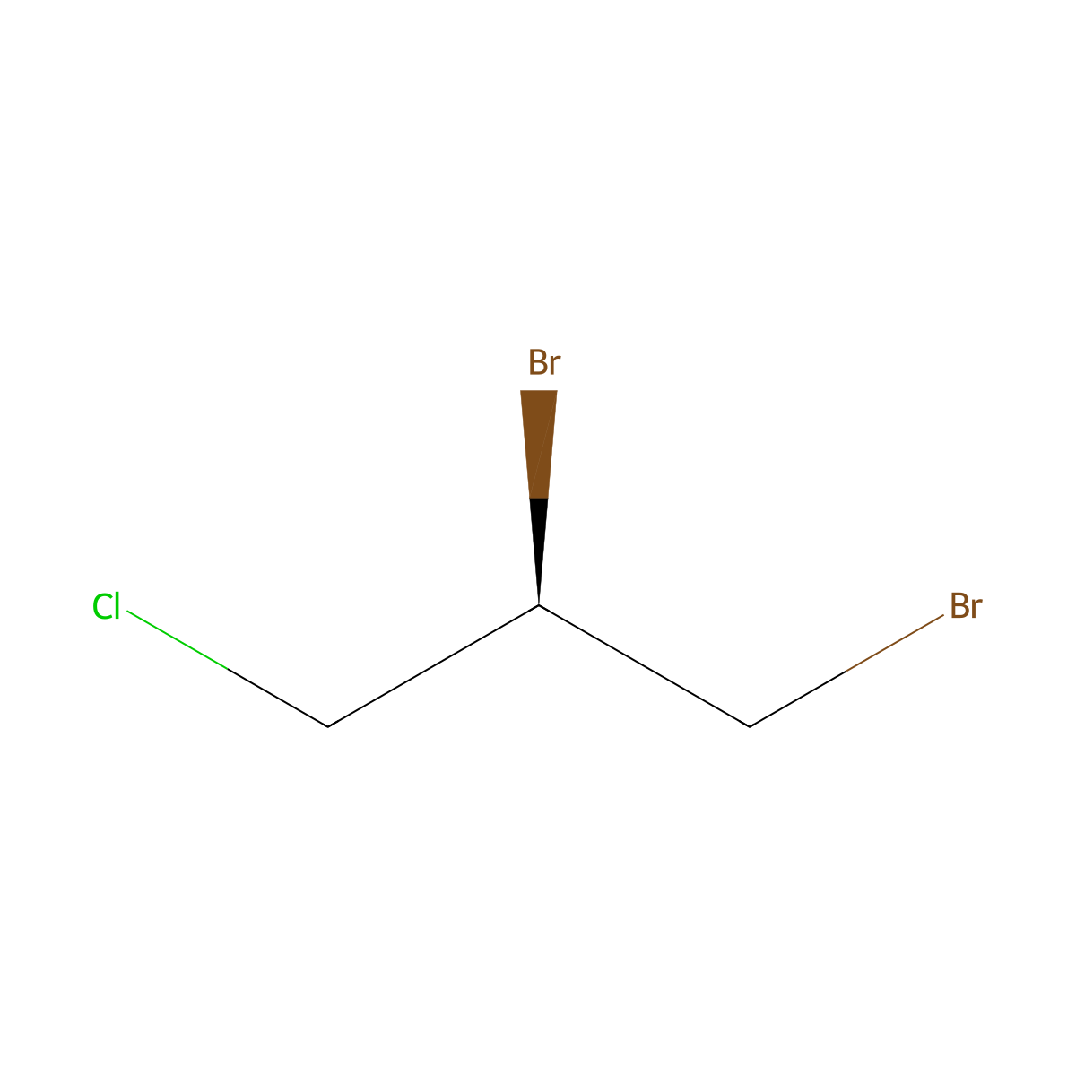 (R)-1,2-Dibromo-3-chloropropane molecular structure, CAS 145667-72-7