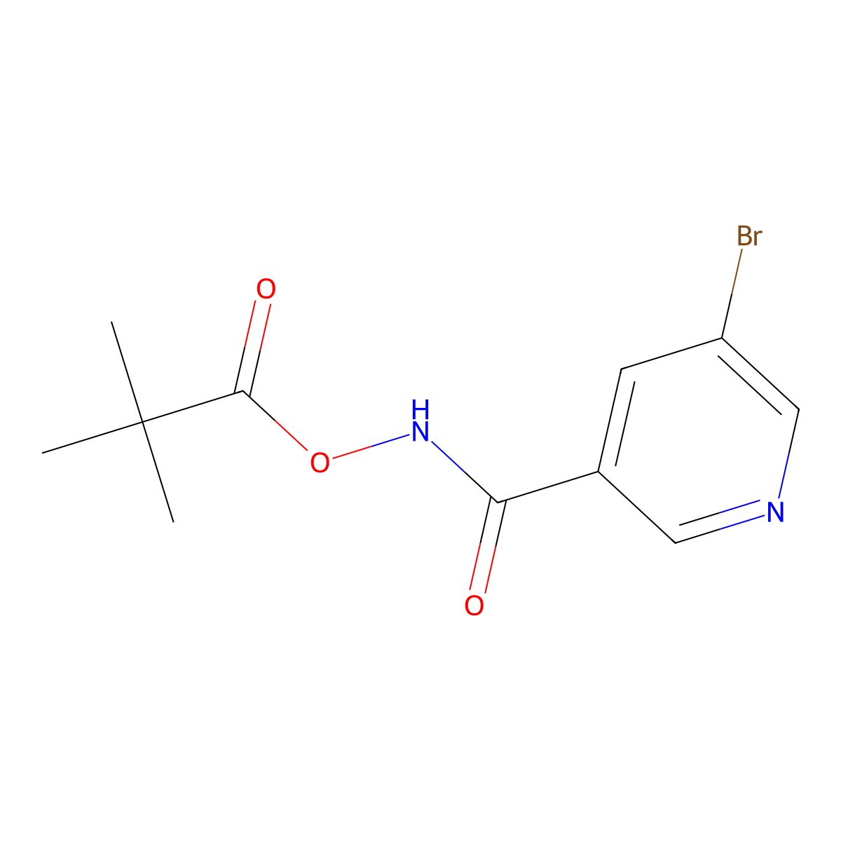 5-bromo-N-(pivaloyloxy)nicotinamide molecular structure, CAS 1456704-14-5