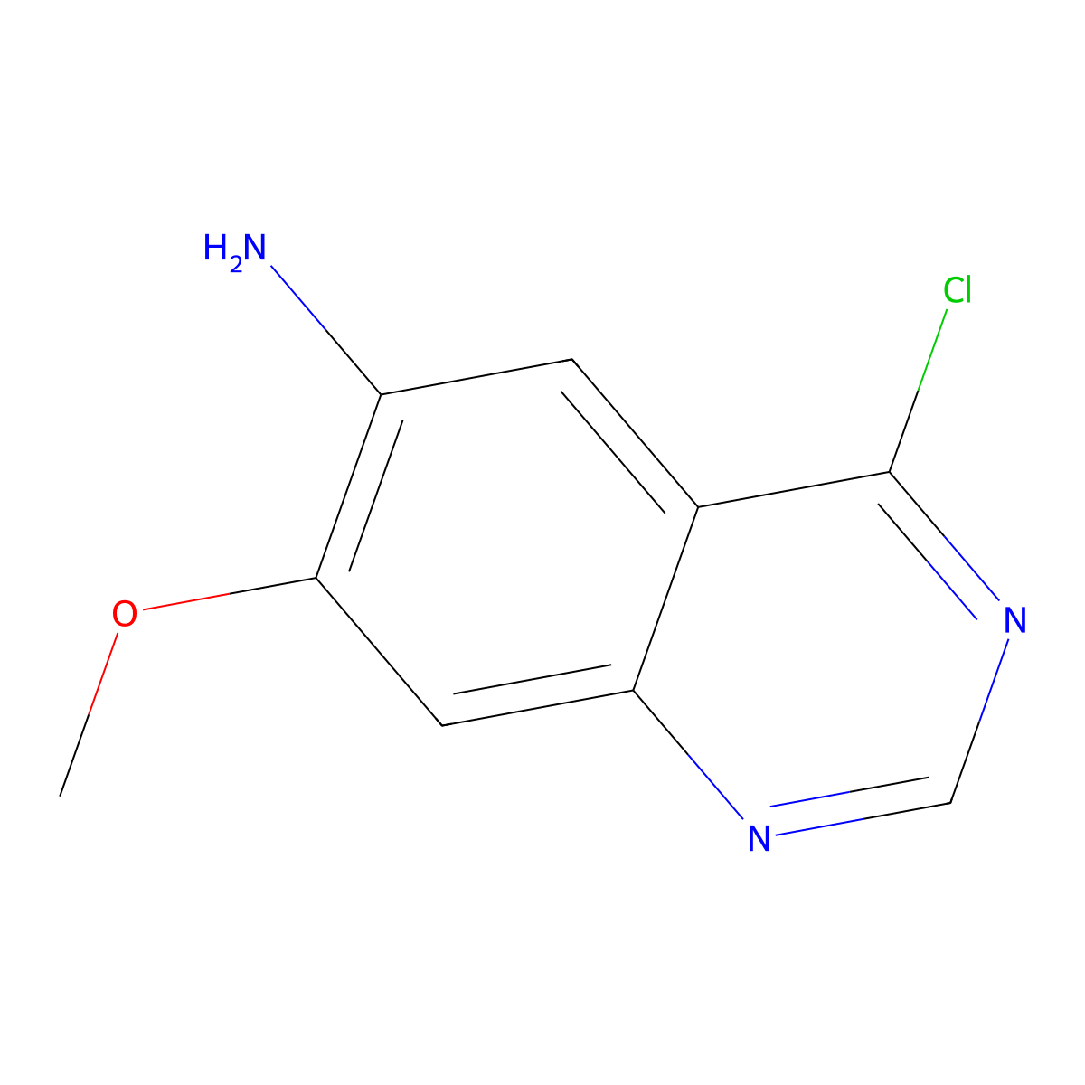 4-Chloro-7-methoxyquinazolin-6-amine molecular structure, CAS 1456722-91-0