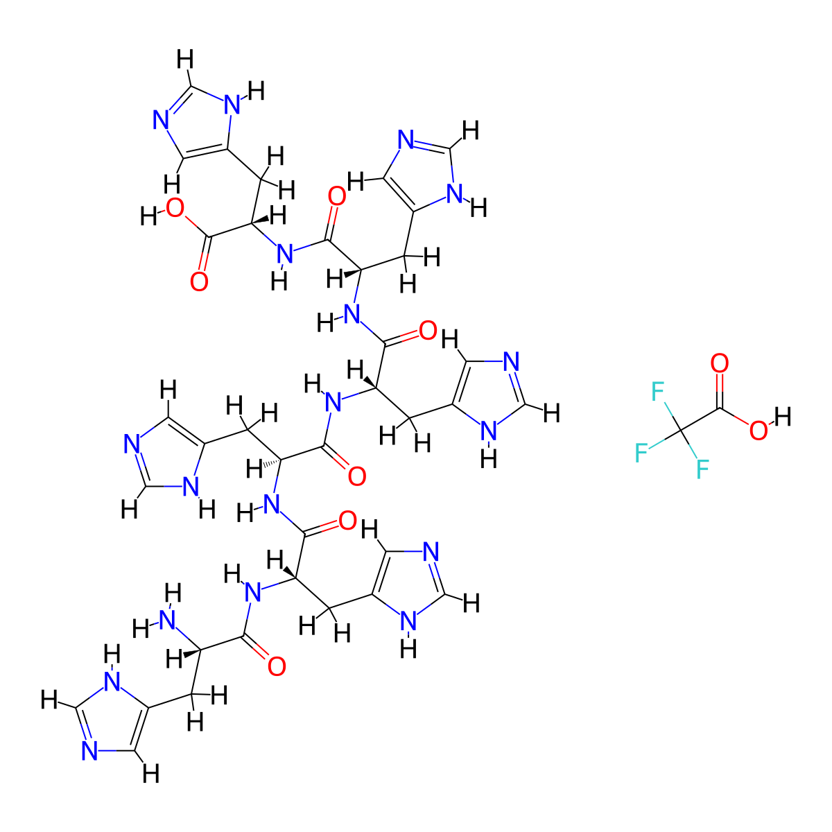 Hexa-His TFA molecular structure, CAS 1456728-20-3