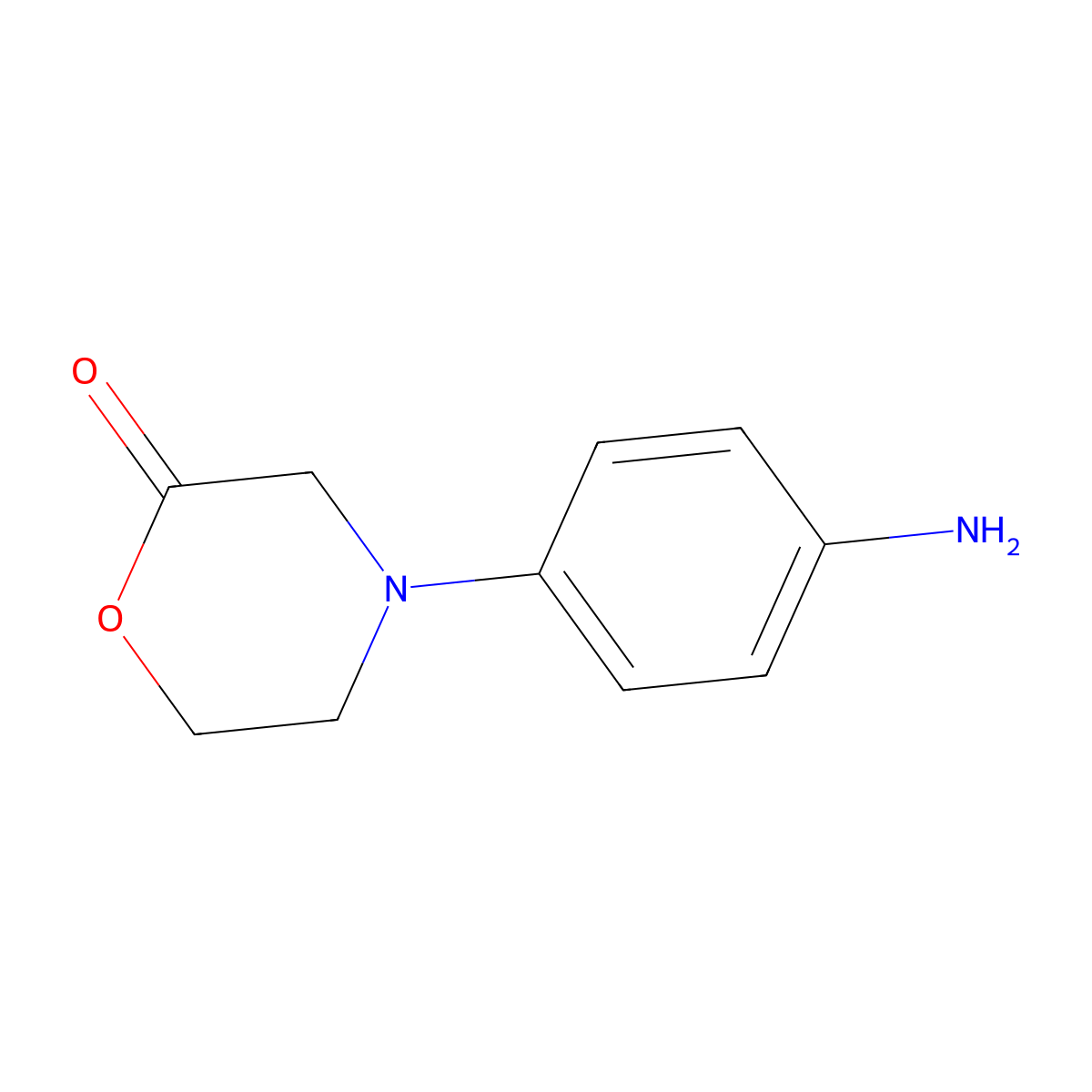 4-(4-Aminophenyl)morpholin-2-one molecular structure, CAS 1456733-00-8