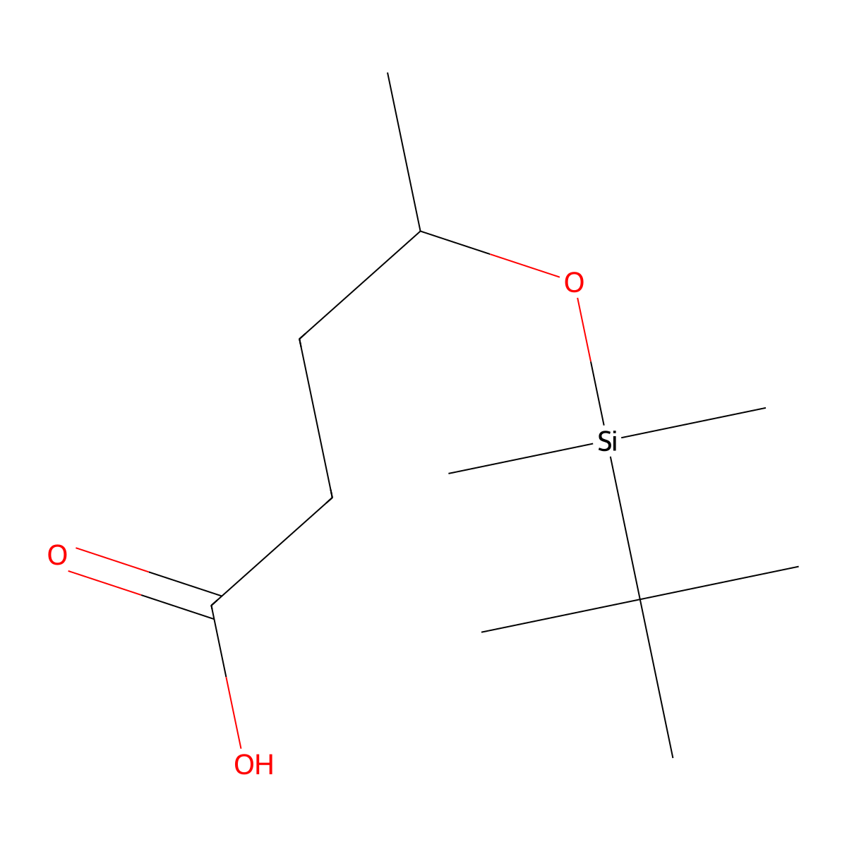 4-[(Tert-butyldimethylsilyl)oxy]pentanoicacid molecular structure, CAS 145675-40-7