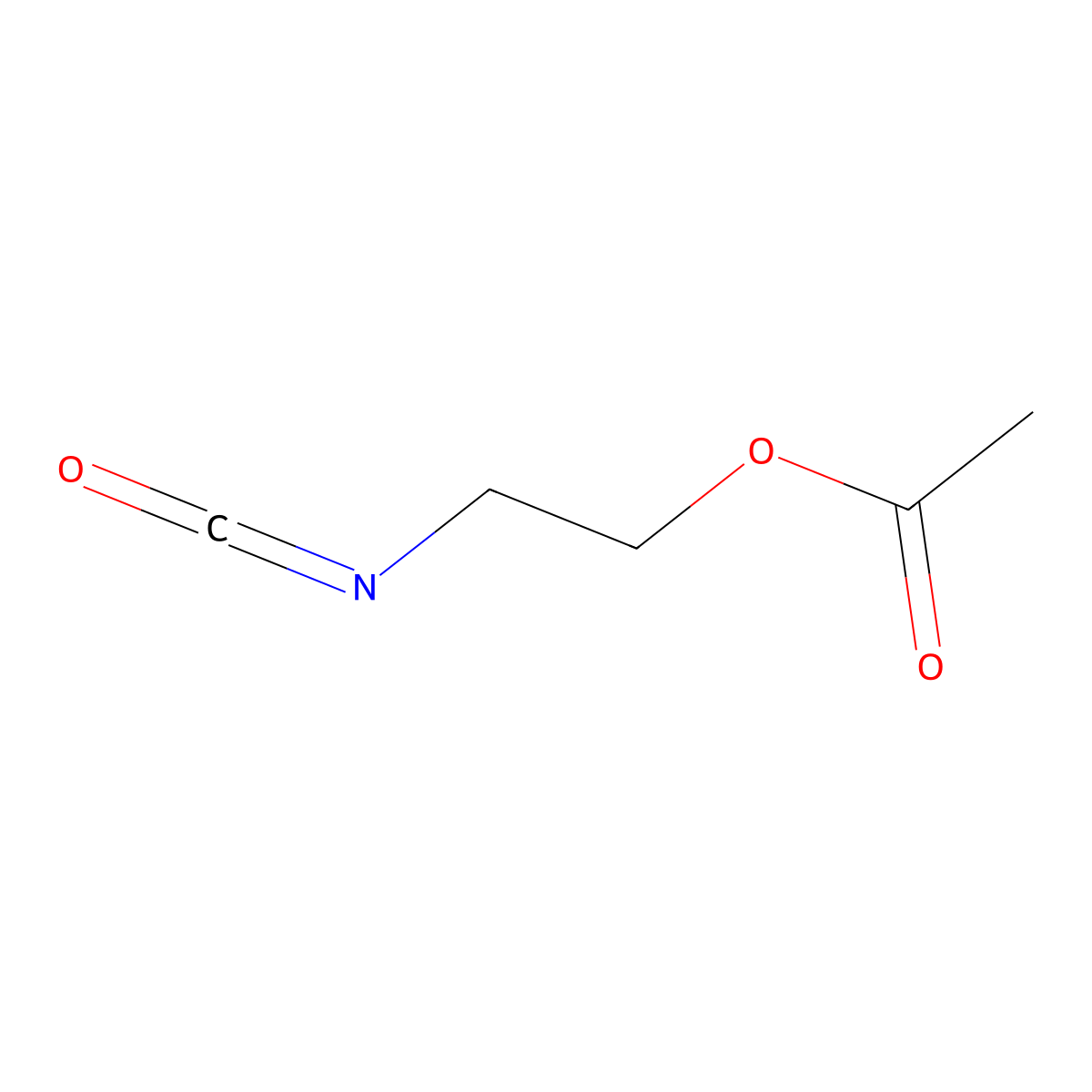 2-Isocyanatoethyl acetate molecular structure, CAS 14568-37-7