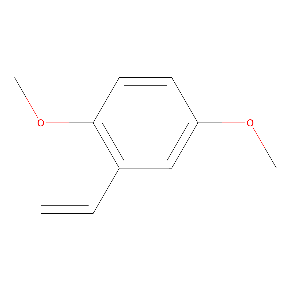 Benzene, 2-ethenyl-1,4-dimethoxy- molecular structure, CAS 14568-68-4
