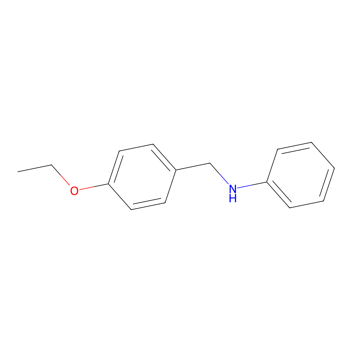 N-(4-ethoxybenzyl)aniline molecular structure, CAS 14568-98-0