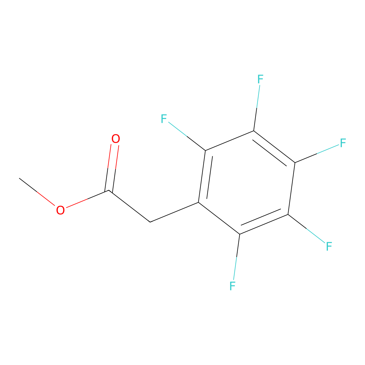 Methyl 2,3,4,5,6-pentafluorophenylacetate molecular structure, CAS 145682-85-5