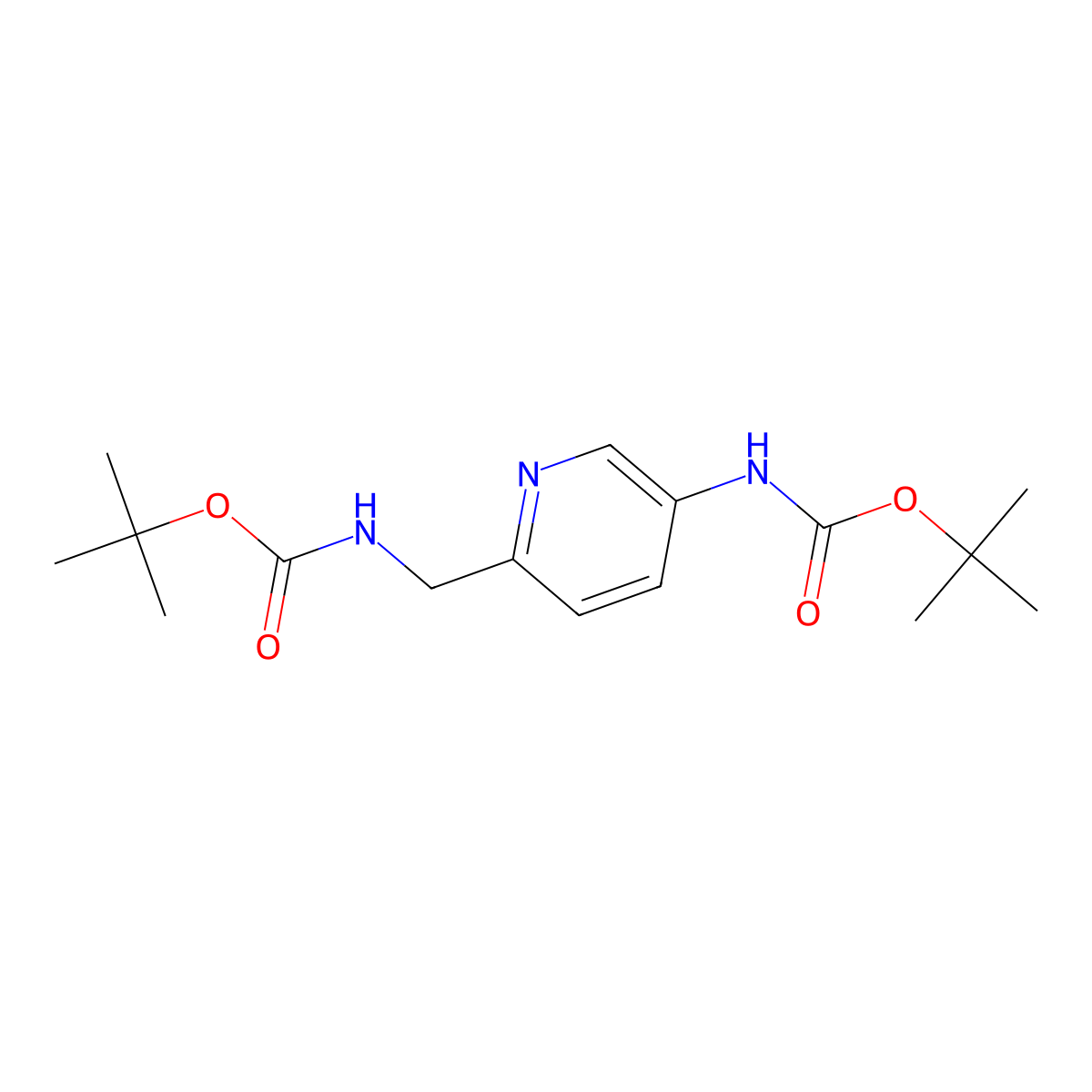 5-(Boc-amino)-2-(Boc-aminomethyl)pyridine molecular structure, CAS 1456821-59-2