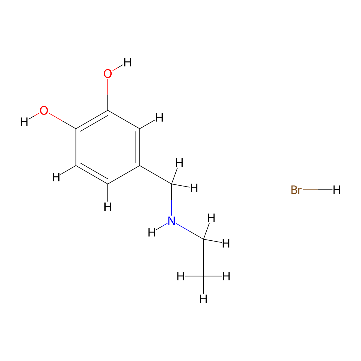 4-[(Ethylamino)methyl]pyrocatechol Hydrobromide molecular structure, CAS 1456821-60-5