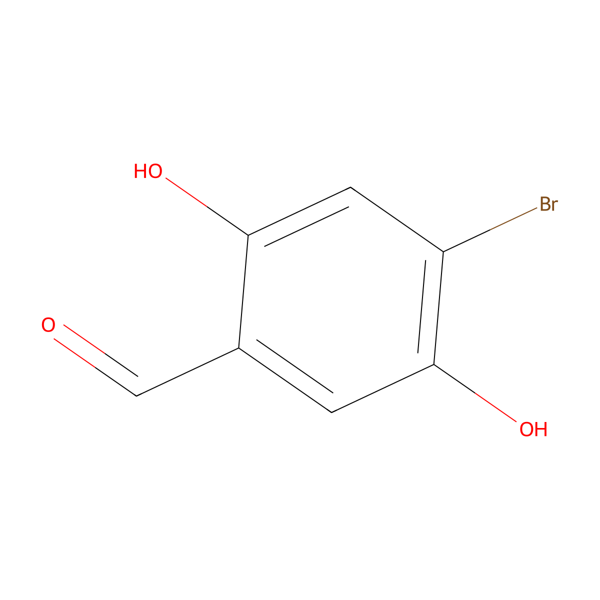 4-Bromo-2,5-dihydroxybenzaldehyde molecular structure, CAS 1456821-61-6