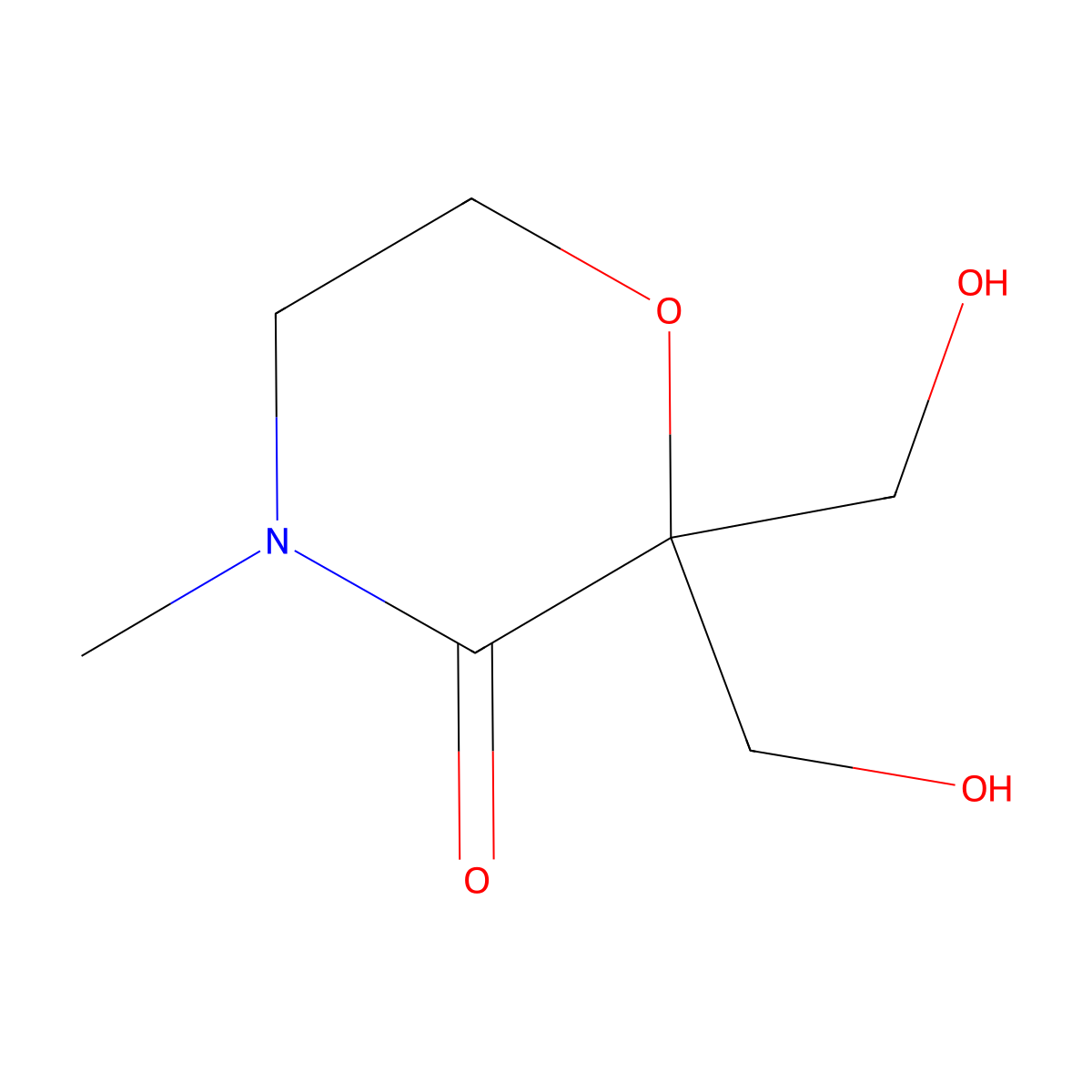 2,2-Bis(hydroxymethyl)-4-methylmorpholin-3-one molecular structure, CAS 1456821-63-8