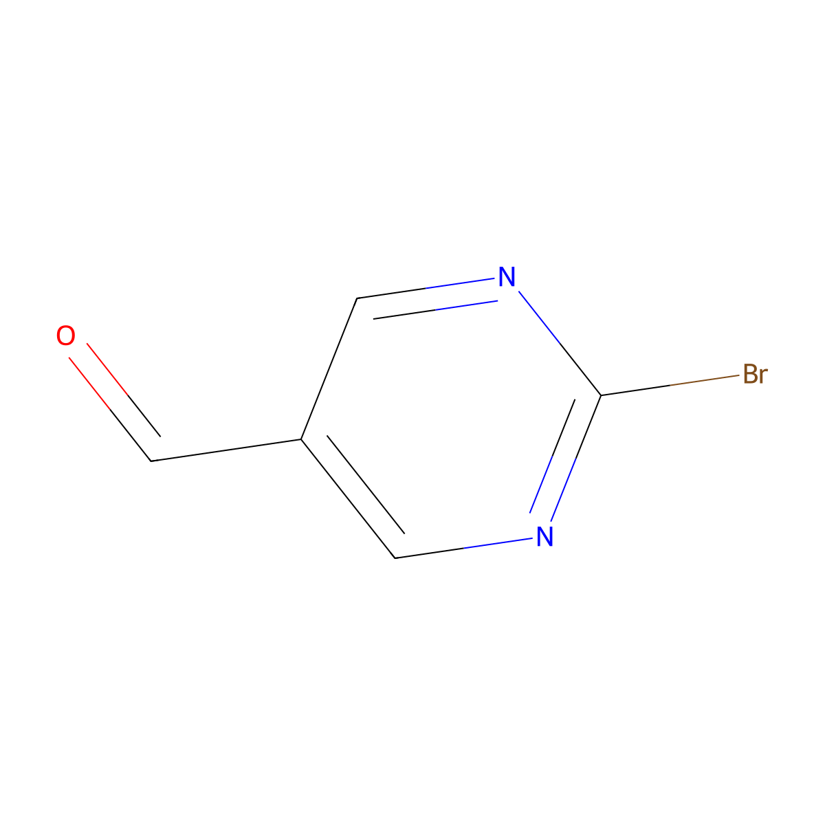 2-Bromopyrimidine-5-carbaldehyde molecular structure, CAS 1456863-37-8