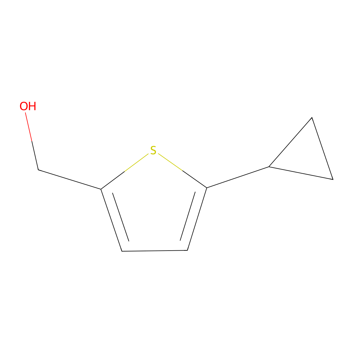 2-Thiophenemethanol, 5-cyclopropyl- molecular structure, CAS 1456863-44-7