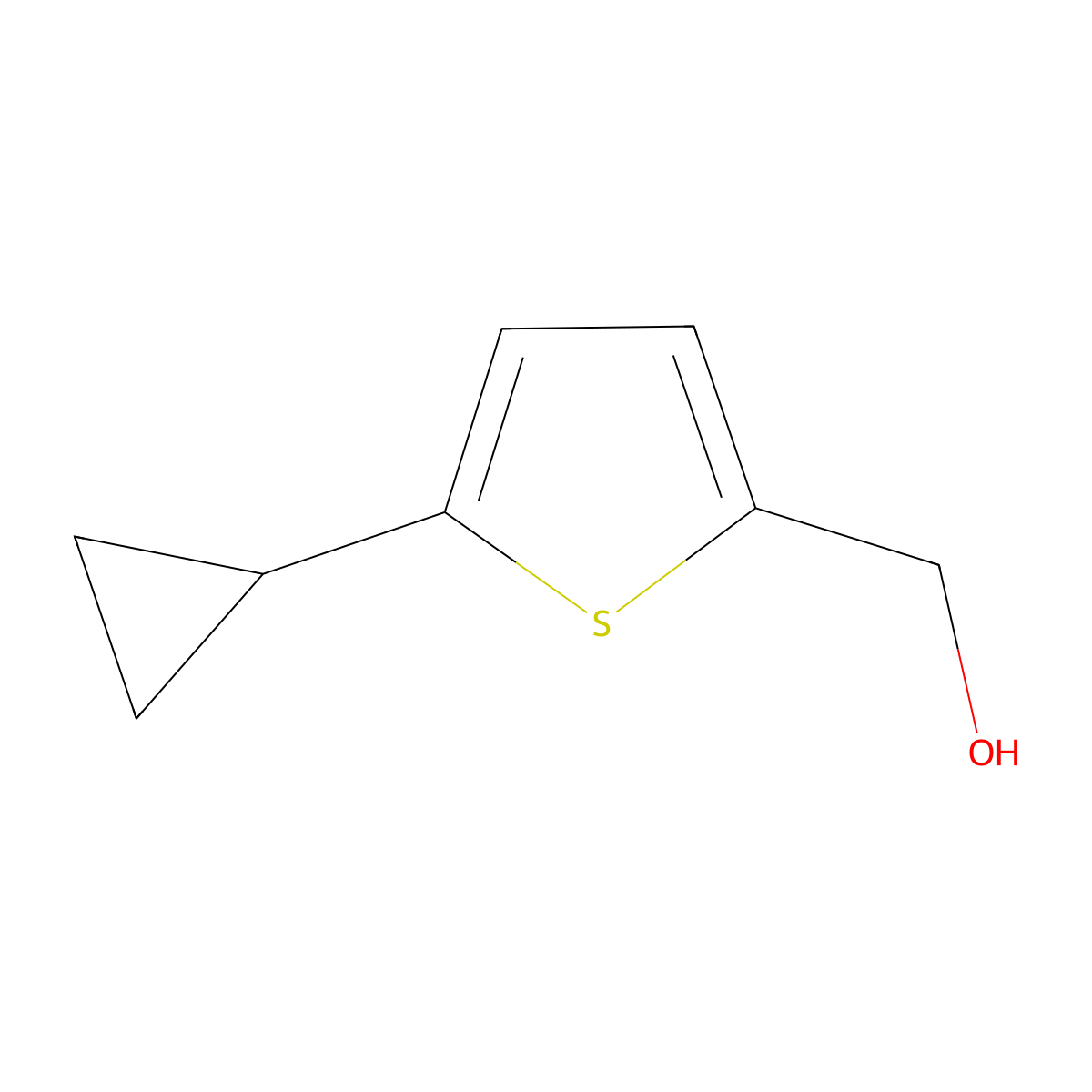 2-Thiophenemethanol, 5-cyclopropyl- molecular structure, CAS 1456863-44-7