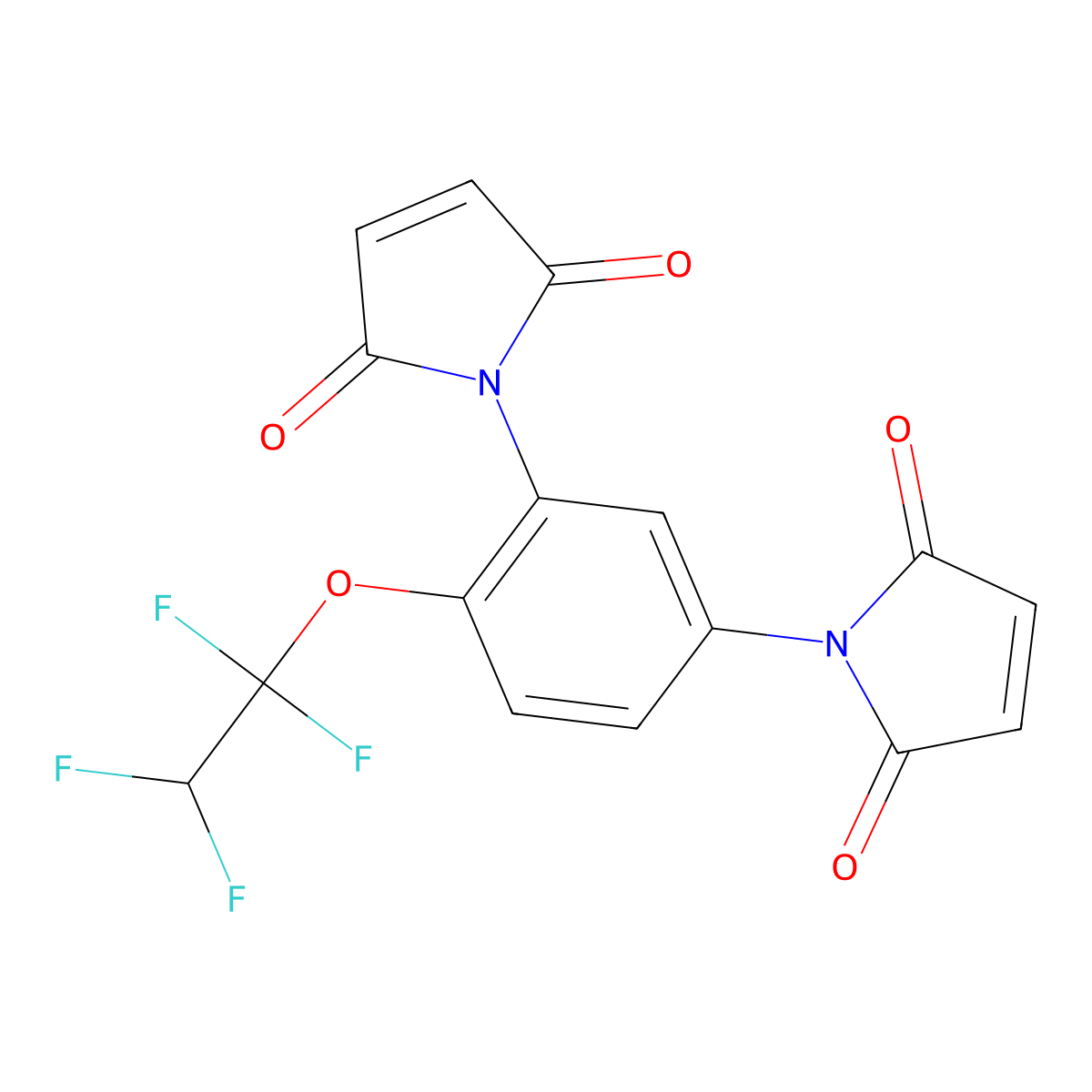 1-[3-(2,5-Dioxopyrrol-1-yl)-4-(1,1,2,2-tetrafluoroethoxy)phenyl]pyrrole-2,5-dione molecular structure, CAS 145687-55-4
