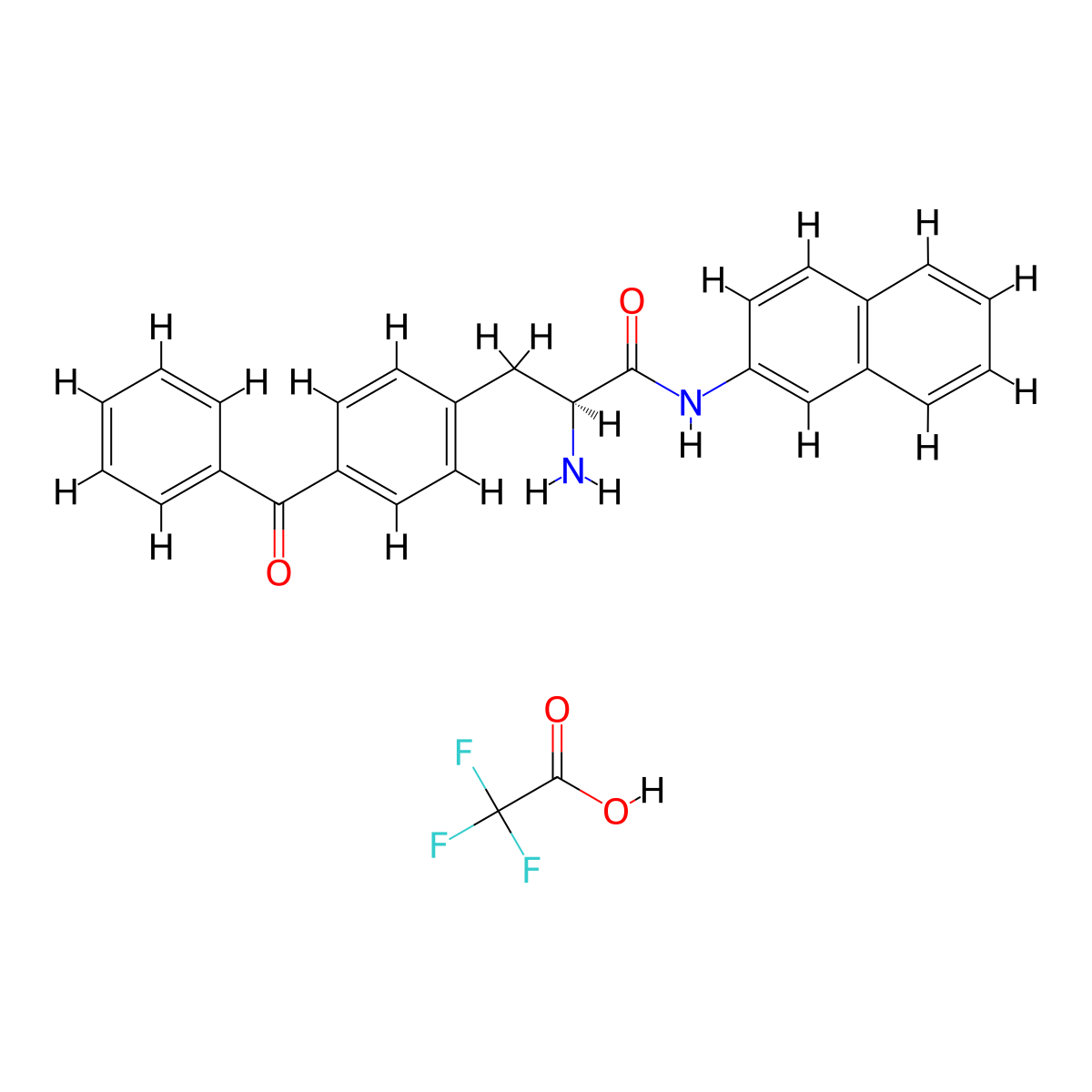 (2S)-2-amino-3-(4-benzoylphenyl)-N-naphthalen-2-ylpropanamide;2,2,2-trifluoroacetic acid molecular structure, CAS 1456872-74-4