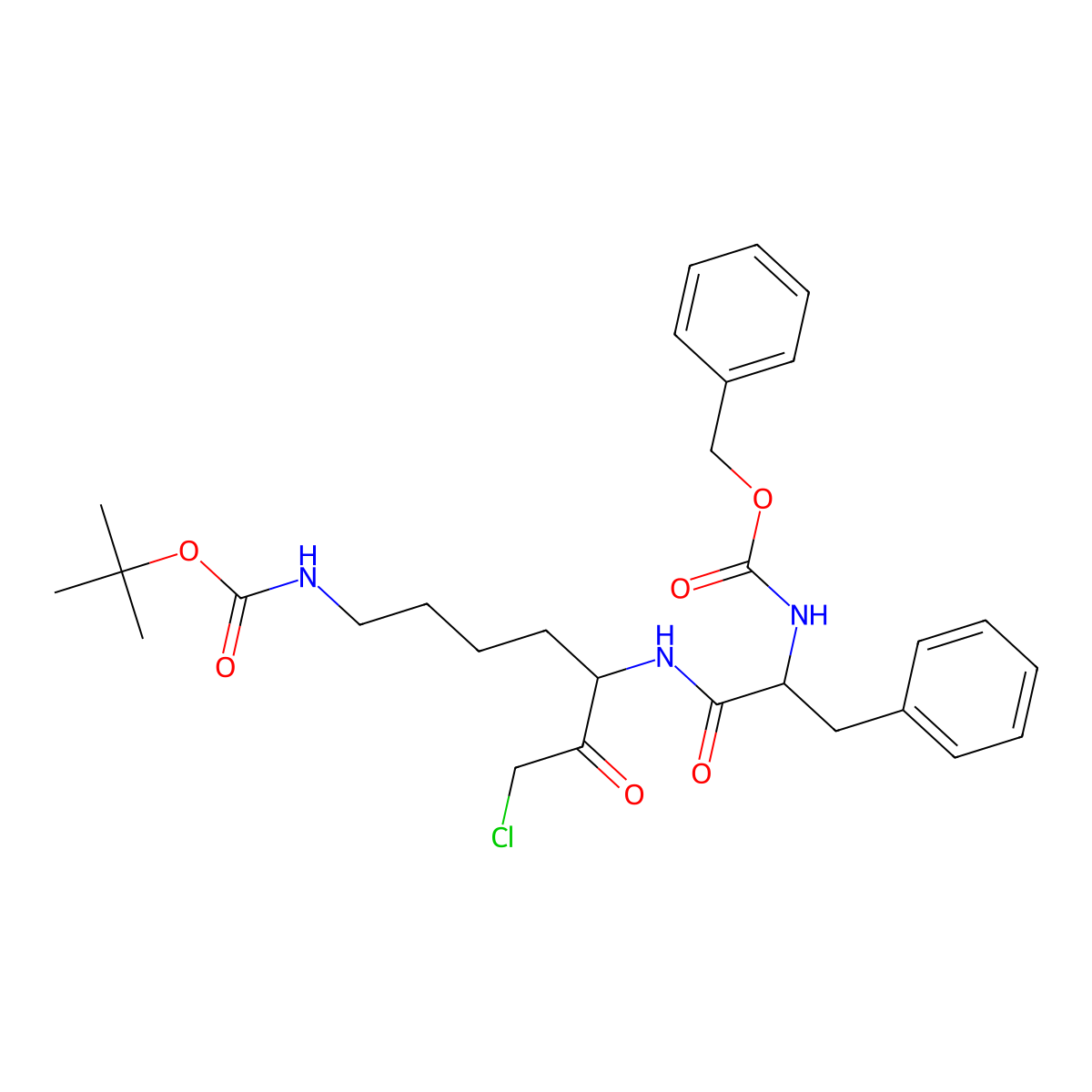 Z-Phe-Lys(Boc)-COCH2Cl molecular structure, CAS 1456879-69-8