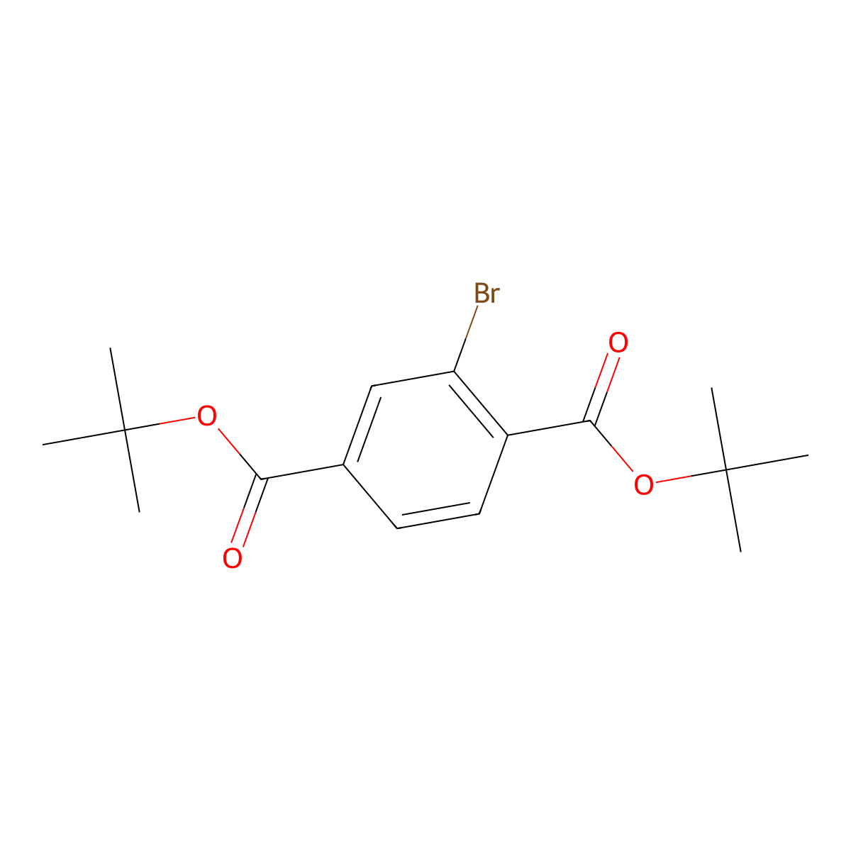 Di-tert-butyl 2-bromoterephthalate molecular structure, CAS 1456885-46-3