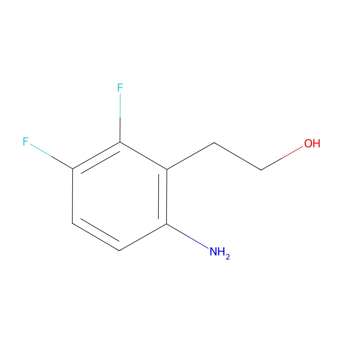 2-(6-Amino-2,3-difluorophenyl)ethanol molecular structure, CAS 145689-33-4