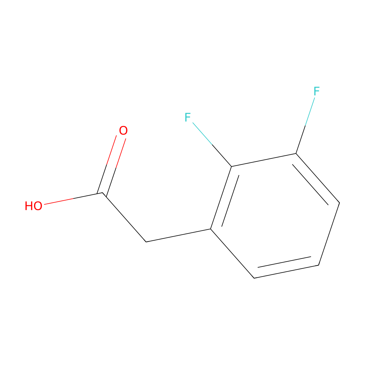 2,3-Difluorophenylacetic acid molecular structure, CAS 145689-41-4