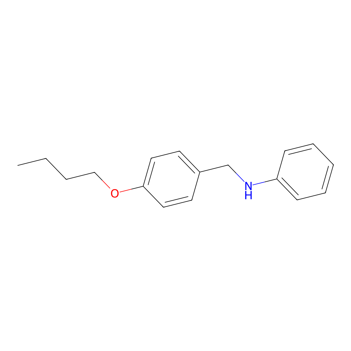 4-Butoxy-N-phenylbenzenemethanamine molecular structure, CAS 14569-01-8