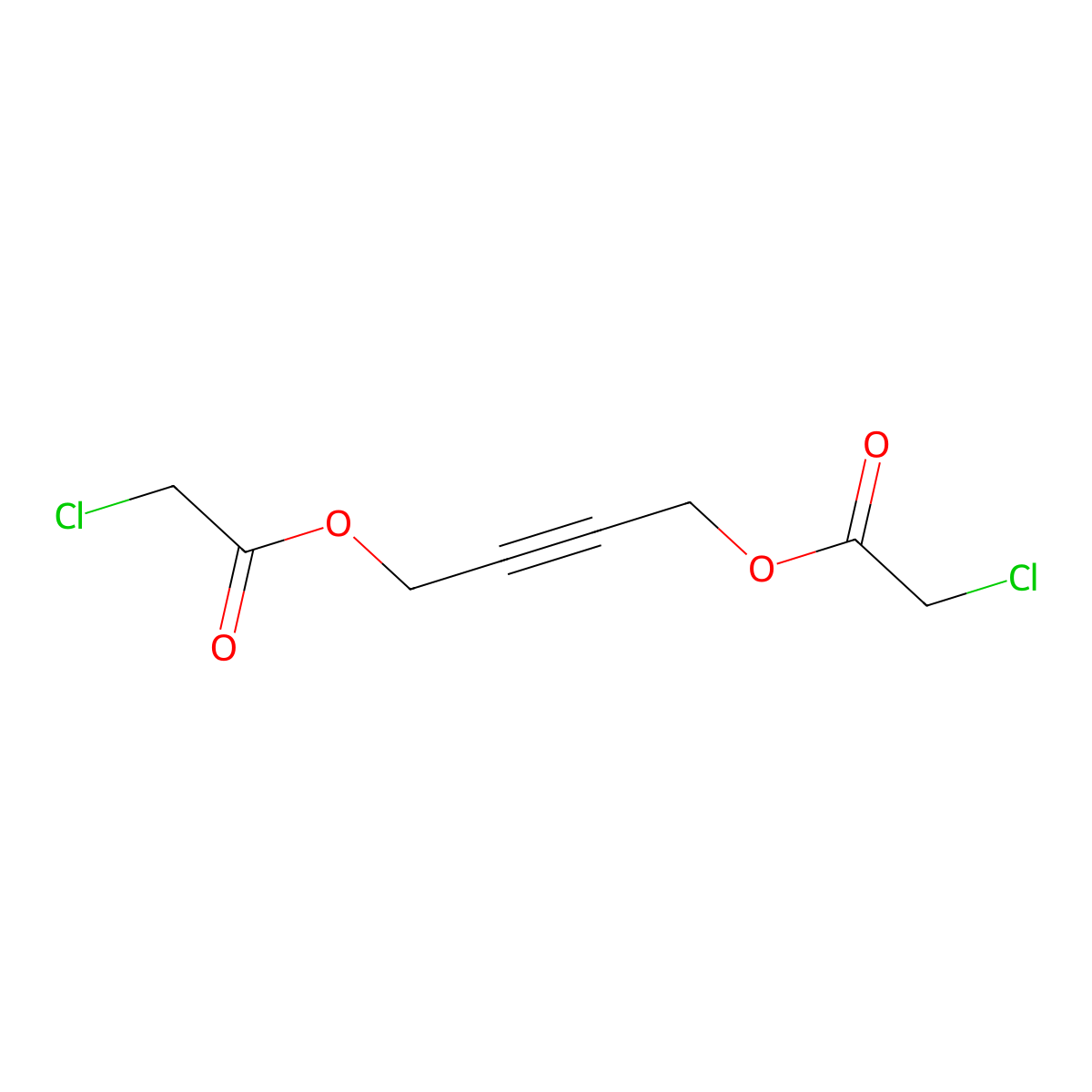 But-2-ynylene bis(chloroacetate) molecular structure, CAS 14569-76-7