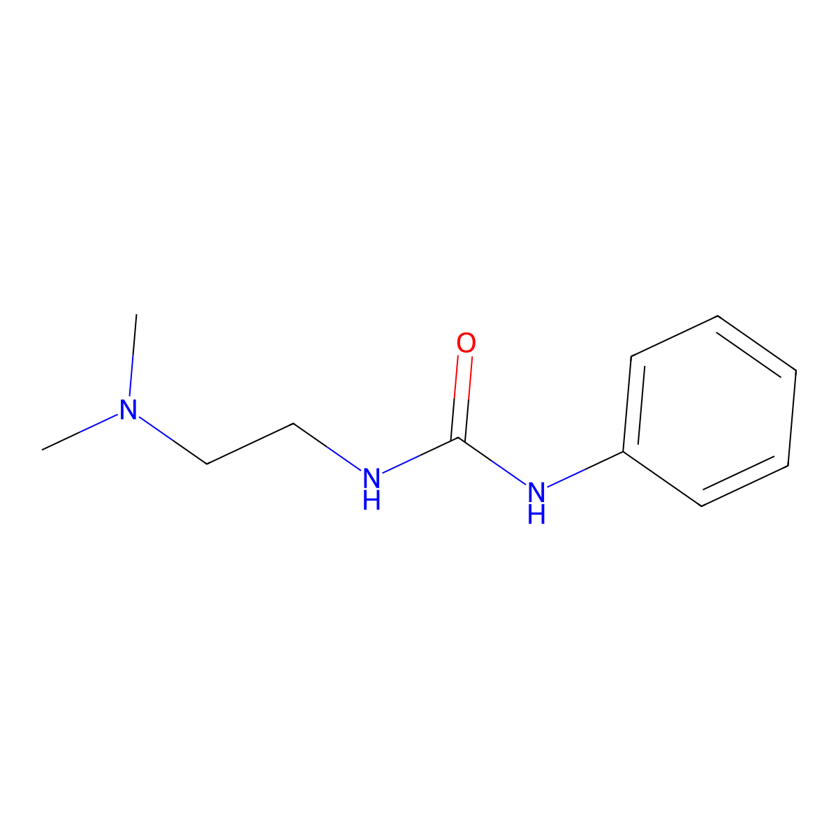 1-(2-Dimethylaminoethyl)-3-phenylurea molecular structure, CAS 14569-77-8
