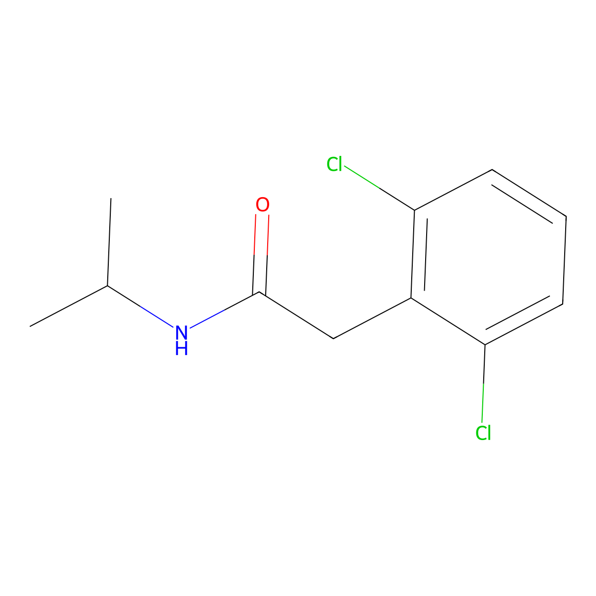 2-(2,6-dichlorophenyl)-N-(propan-2-yl)acetamide molecular structure, CAS 1456908-13-6
