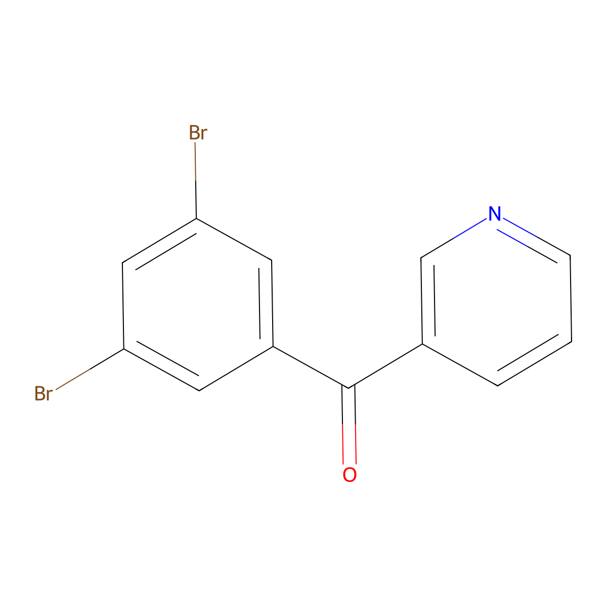 3-(3,5-Dibromobenzoyl)pyridine molecular structure, CAS 145691-52-7