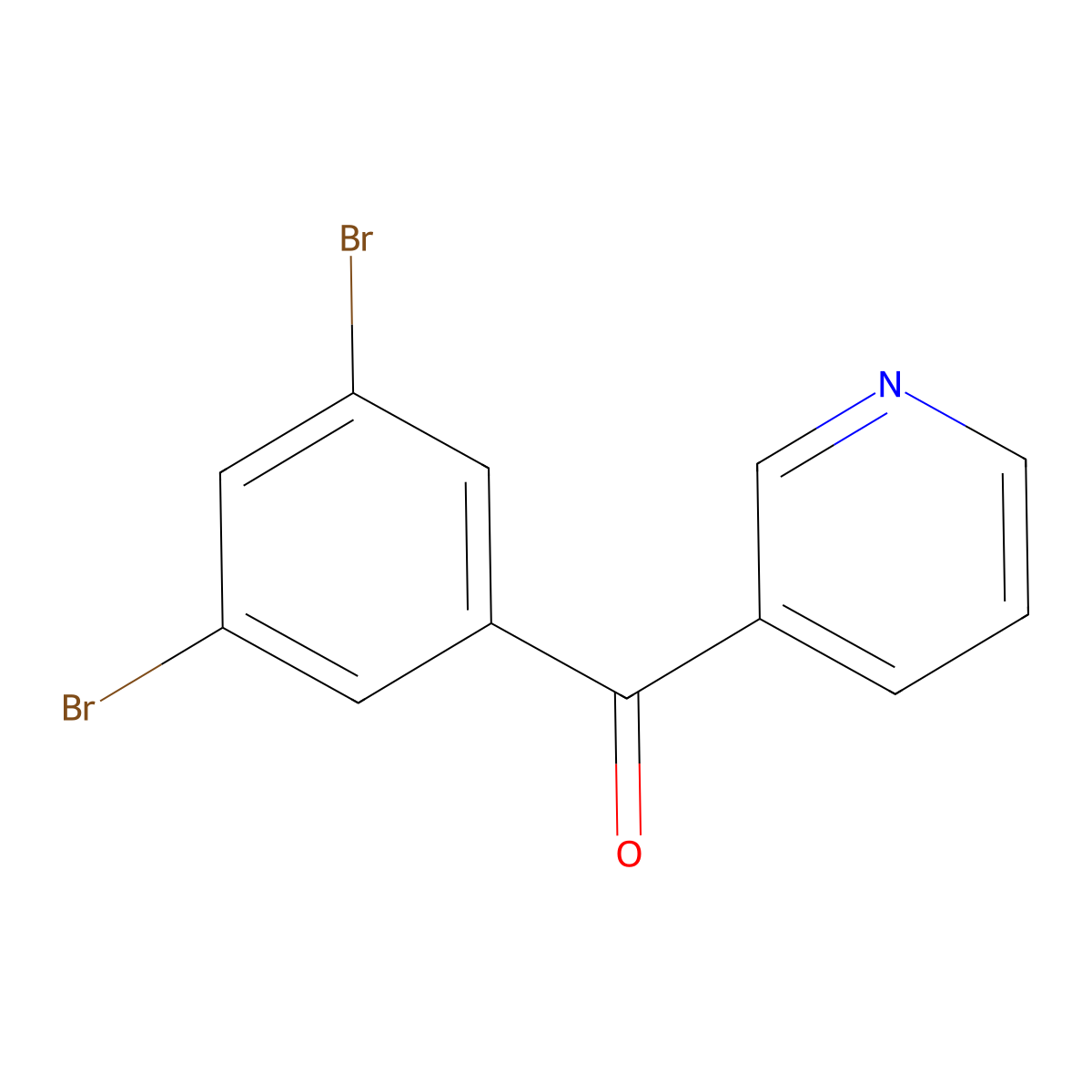 3-(3,5-Dibromobenzoyl)pyridine molecular structure, CAS 145691-52-7