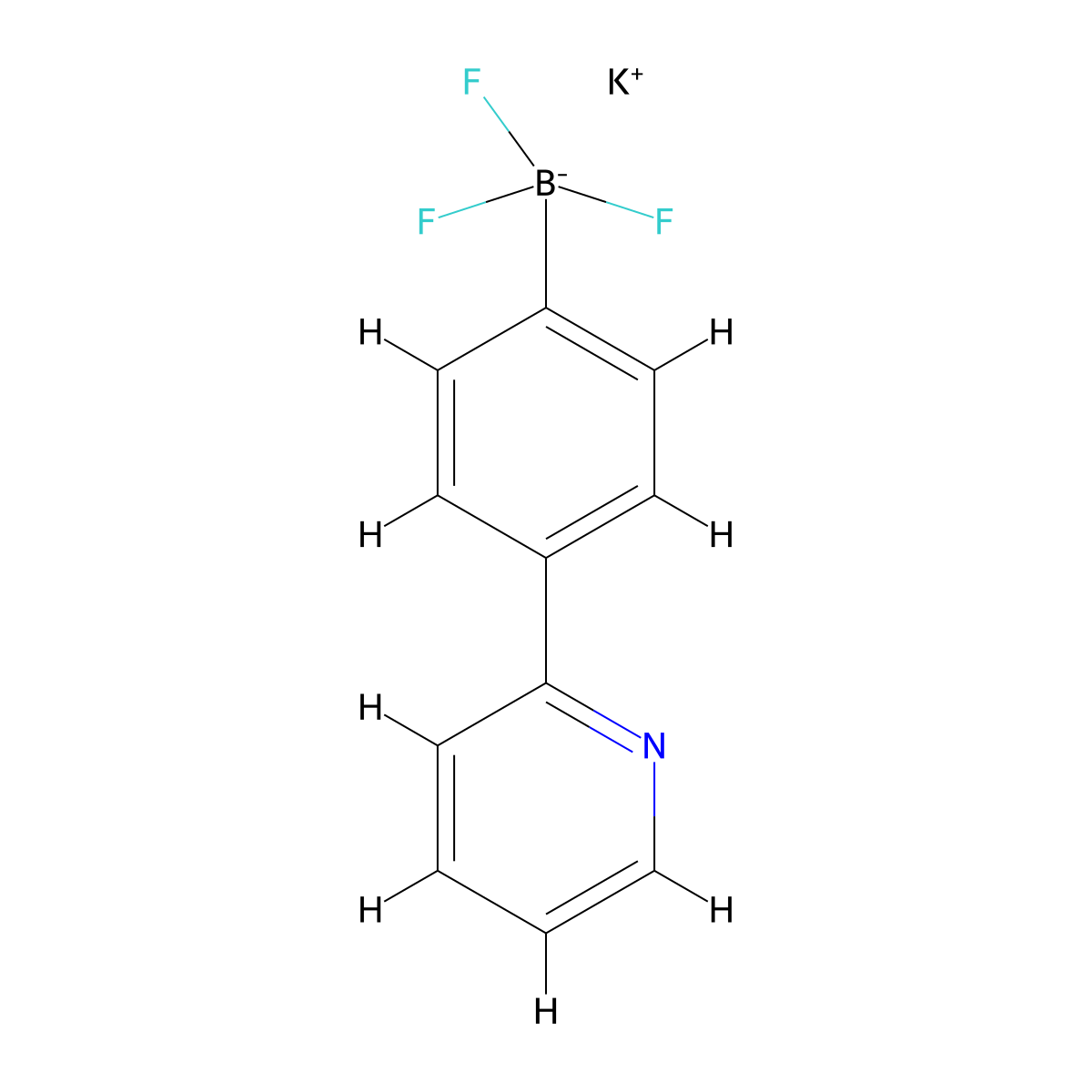 Potassium trifluoro[4-(pyridin-2-yl)phenyl]boranuide molecular structure, CAS 1456913-22-6