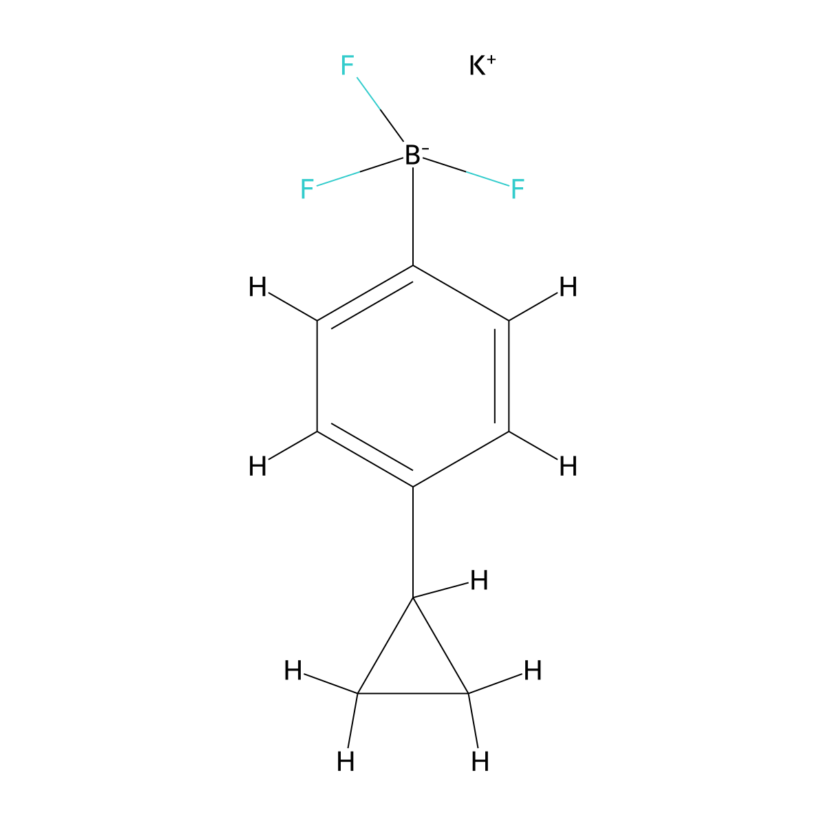 Potassium (4-cyclopropylphenyl)trifluoroboranuide molecular structure, CAS 1456913-32-8