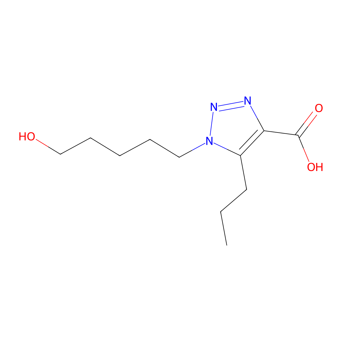 1-(5-Hydroxypentyl)-5-propyl-1h-1,2,3-triazole-4-carboxylic acid molecular structure, CAS 1456918-96-9
