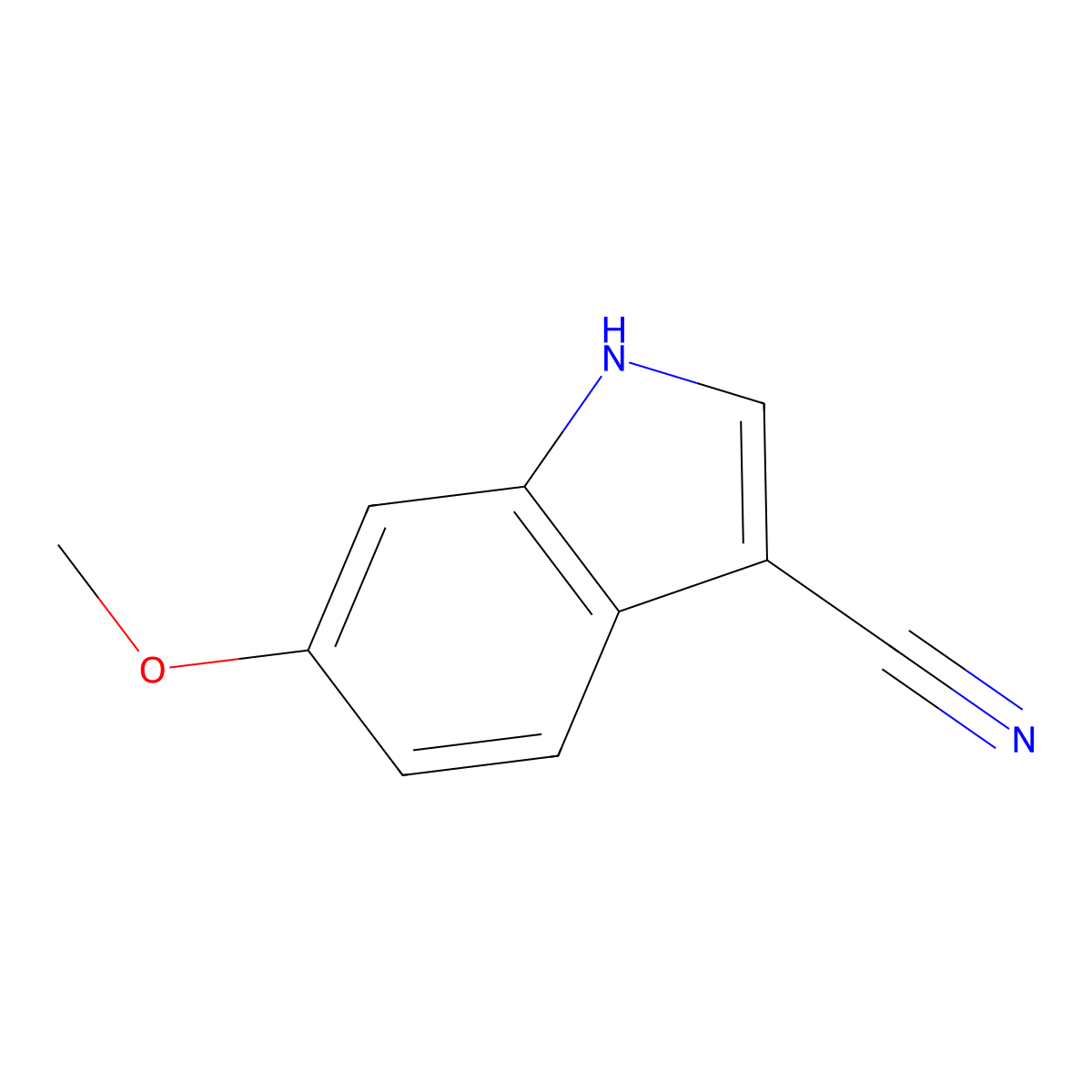 6-Methoxy-1H-indole-3-carbonitrile molecular structure, CAS 145692-57-5