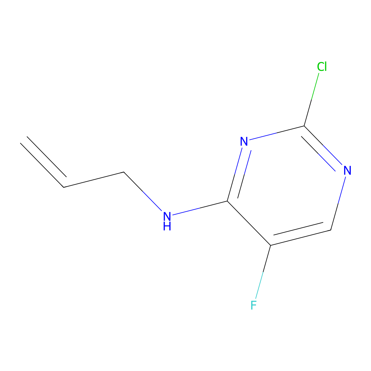 N-allyl-N-(2-chloro-5-fluoro-4-pyrimidinyl)amine molecular structure, CAS 145694-77-5