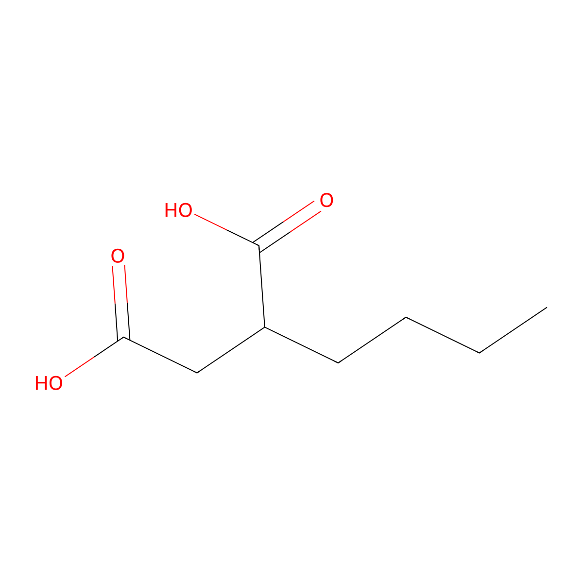 n-Butylsuccinic acid molecular structure, CAS 1457-39-2
