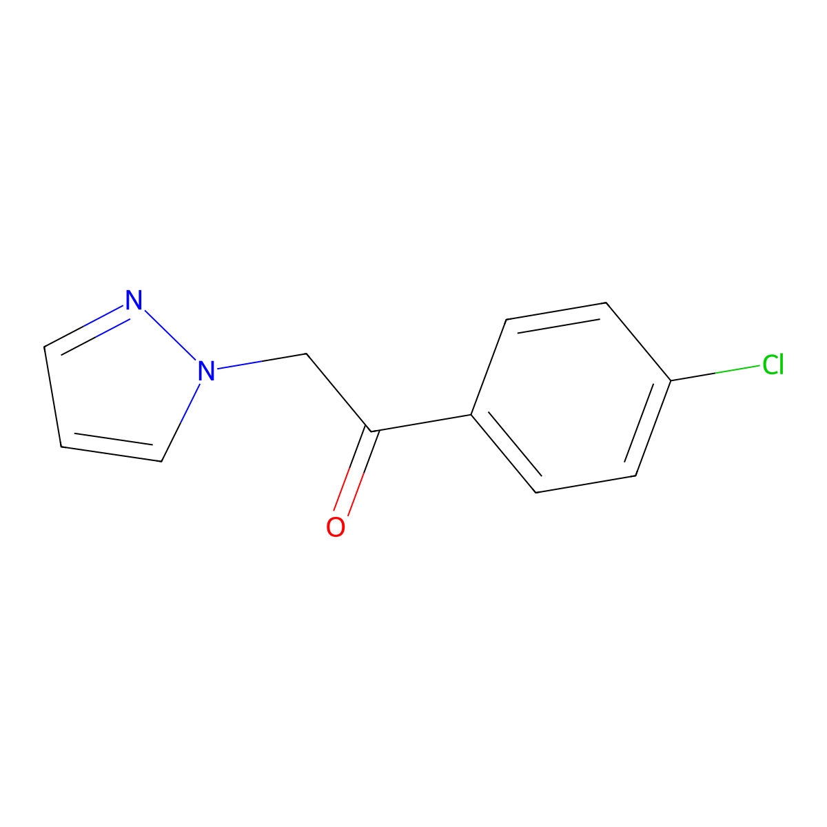 1-(4-Chlorophenyl)-2-(1H-pyrazol-1-yl)ethanone molecular structure, CAS 1457-52-9