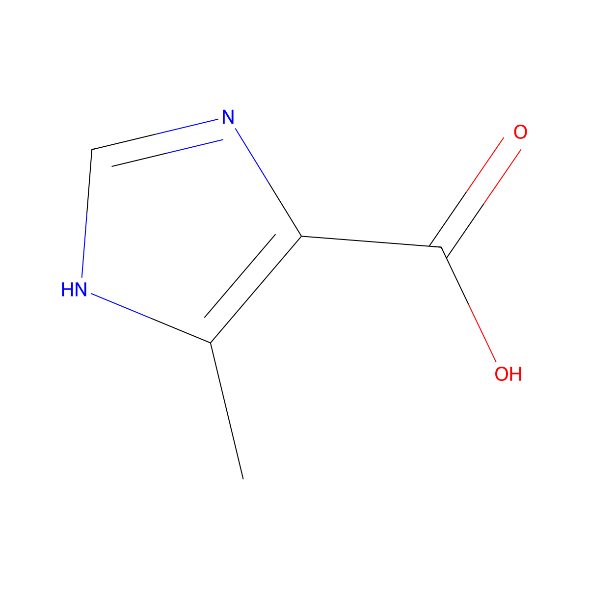 4-Methyl-1H-imidazole-5-carboxylic acid molecular structure, CAS 1457-59-6