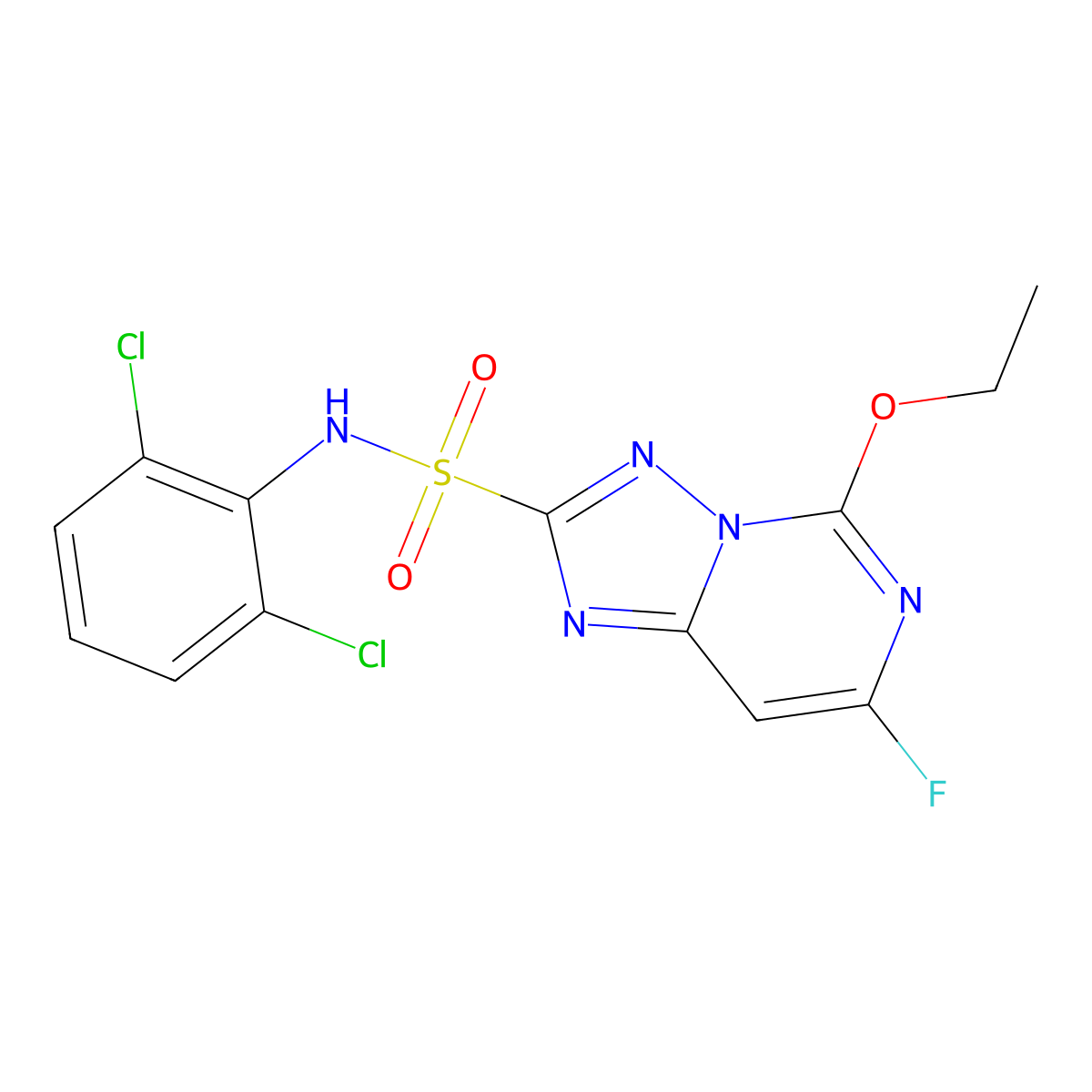 Diclosulam molecular structure, CAS 145701-21-9