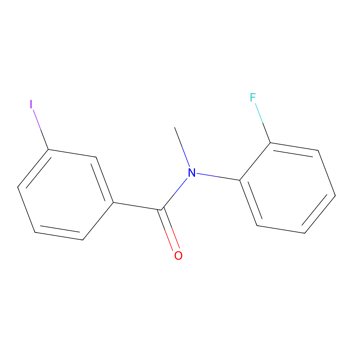 N-(2-fluorophenyl)-3-iodo-N-methylbenzamide molecular structure, CAS 1457075-55-6