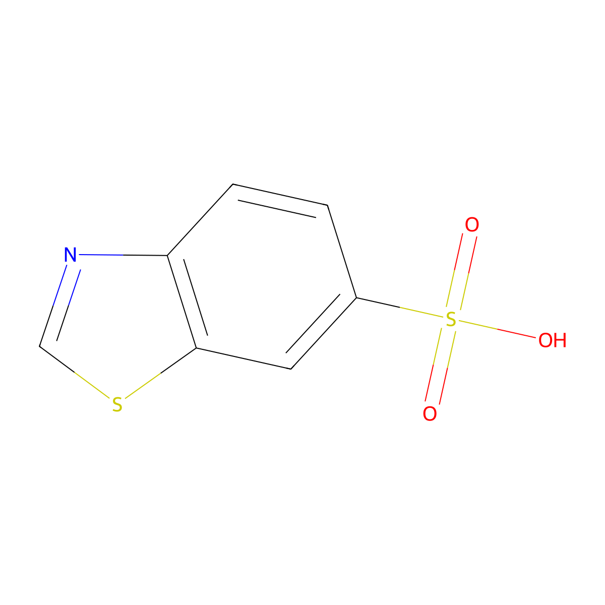 1,3-Benzothiazole-6-sulfonic acid molecular structure, CAS 145708-16-3