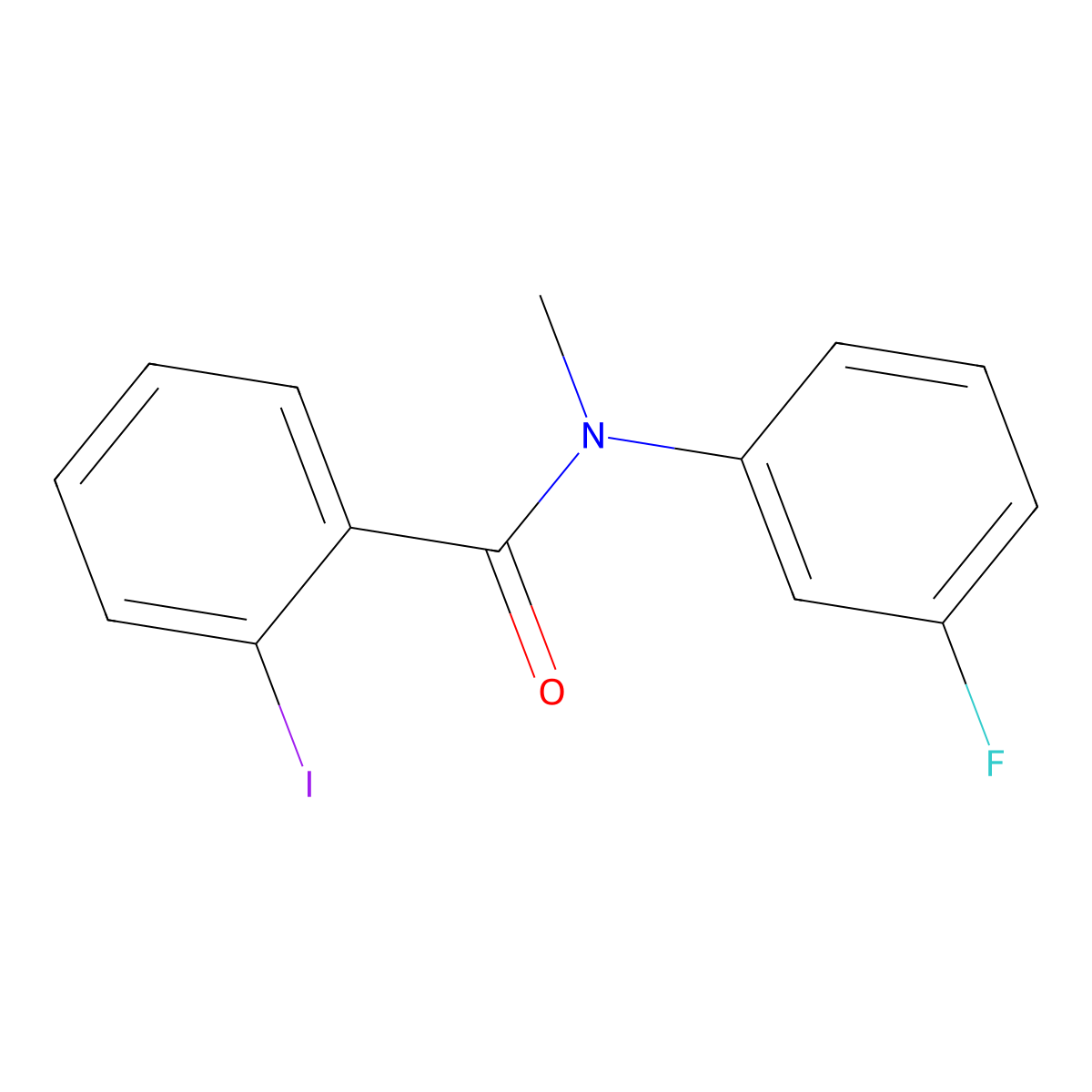 N-(3-fluorophenyl)-2-iodo-N-methylbenzamide molecular structure, CAS 1457092-97-5